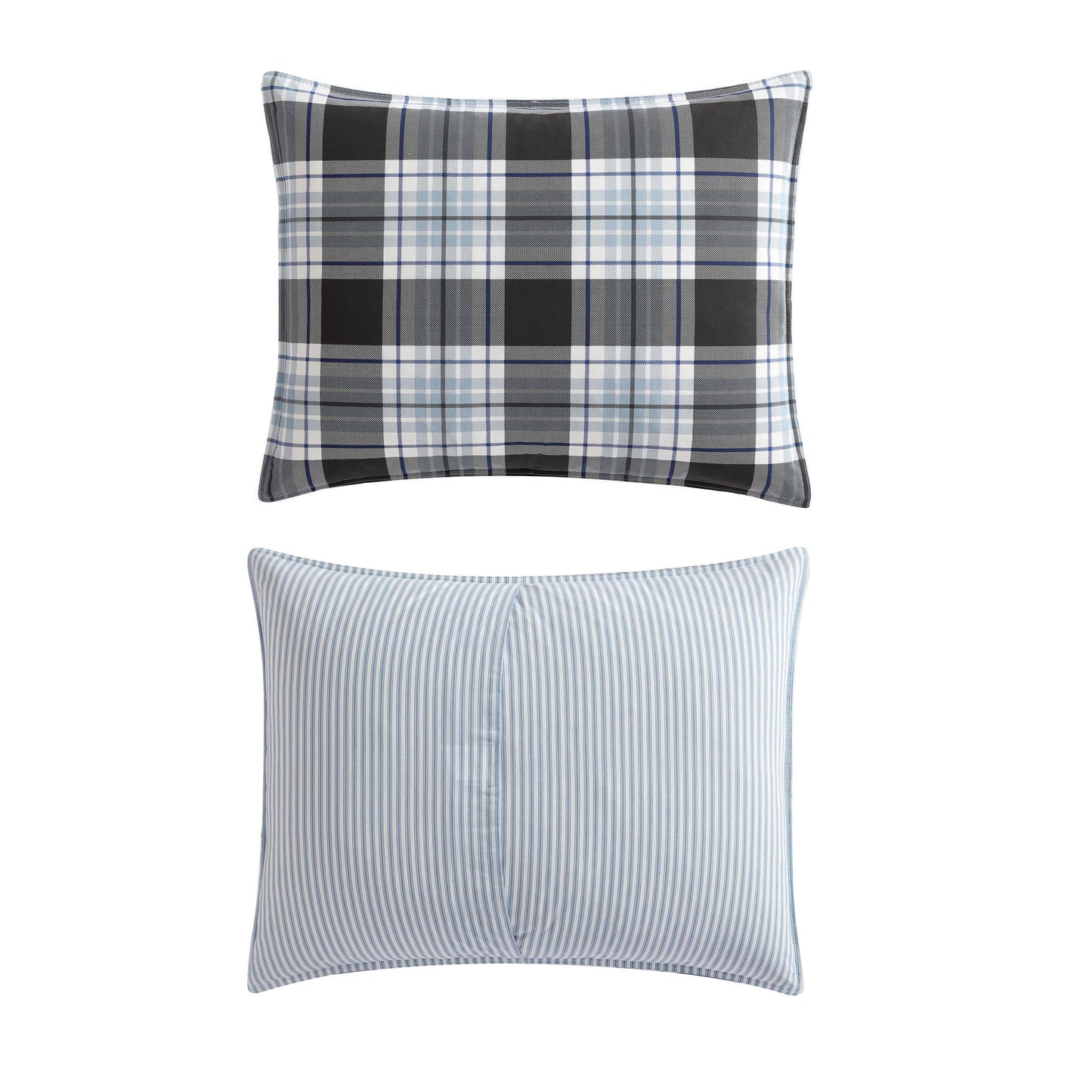Eddie Bauer - Queen Comforter Set with Shams, Cotton Reversible Bedding, Medium Weight All-Season, Dorm Room Essentials, Lewis Plaid Navy
