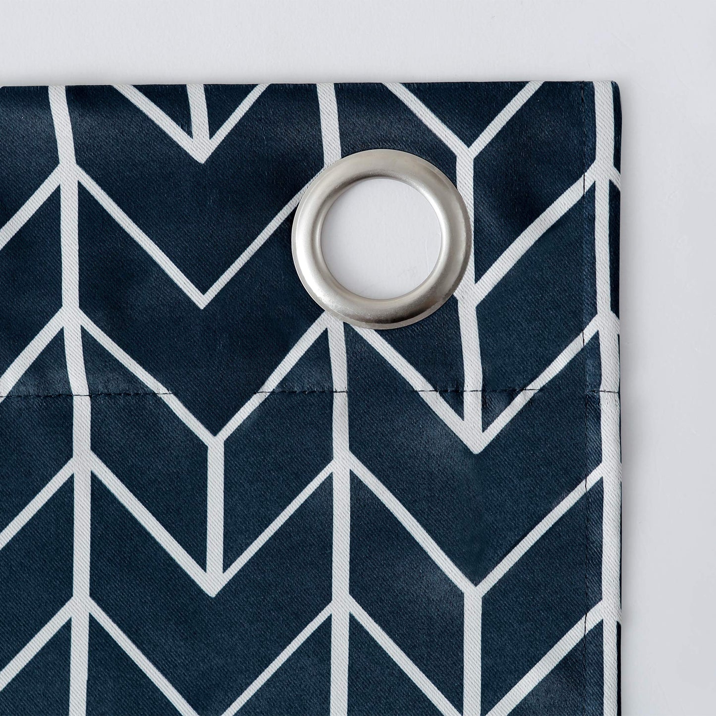 Sun Zero Kenwood Chevron Blackout Grommet Curtain Panel, 40" x 84", Navy Blue