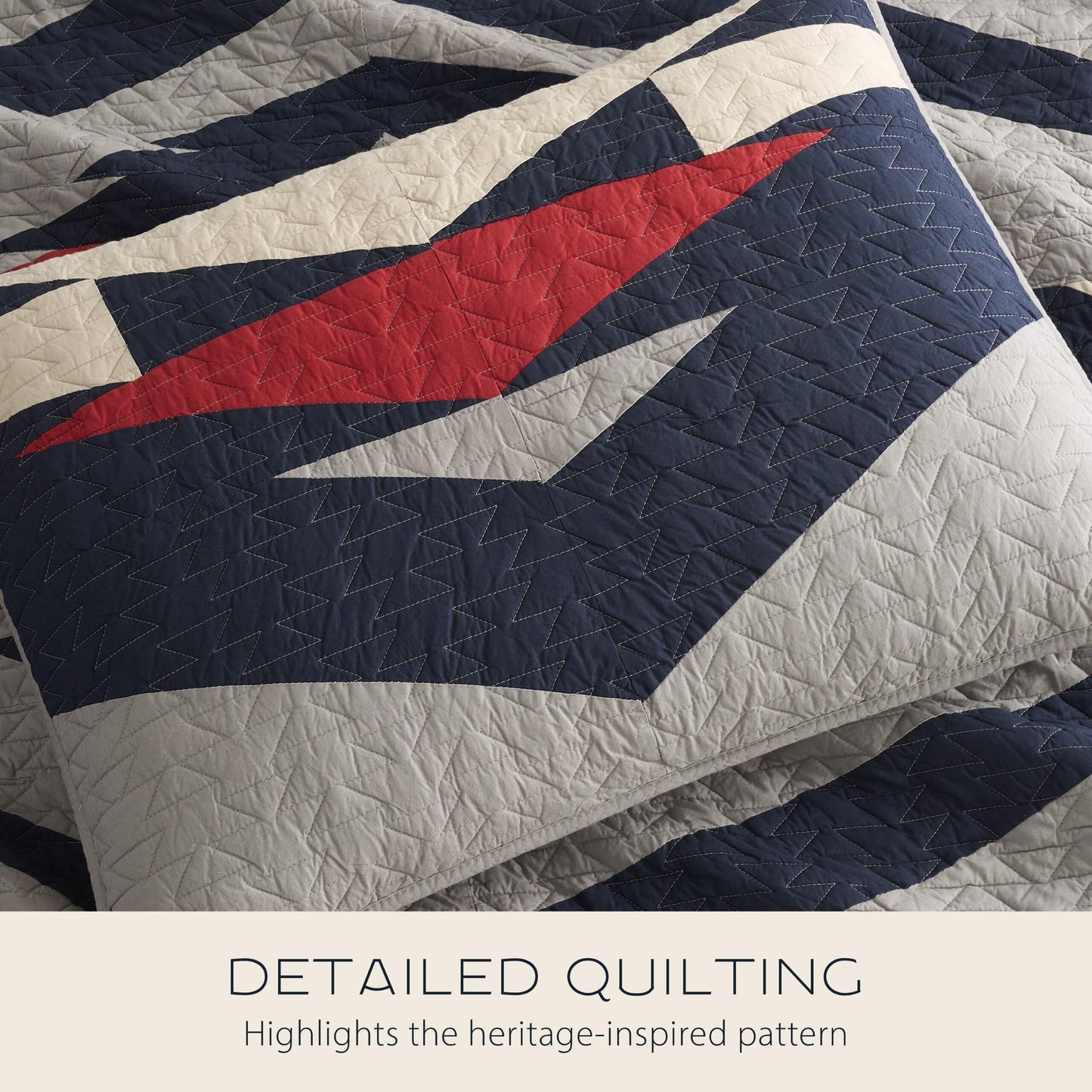 Pendleton Full/Queen Quilt Set – 100% Cotton 3 Piece Quilt Set with Shams, Soft Lightweight Bedding for Queen Size Bed, Gray & Blue Comforter Alternative, Queen Bedding Set (Tecopa Hills)