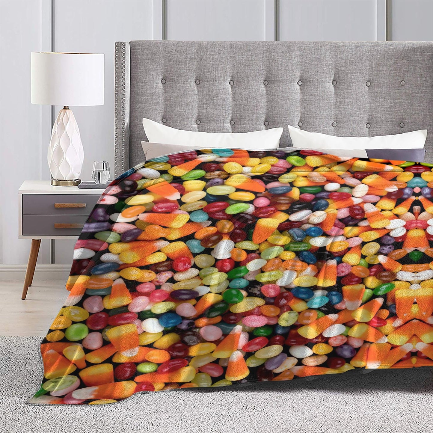 Funny Candy Blanket Funny Food Soft Throw Flannel Blankets for Bed Couch Bedroom Living Room 60"x50"
