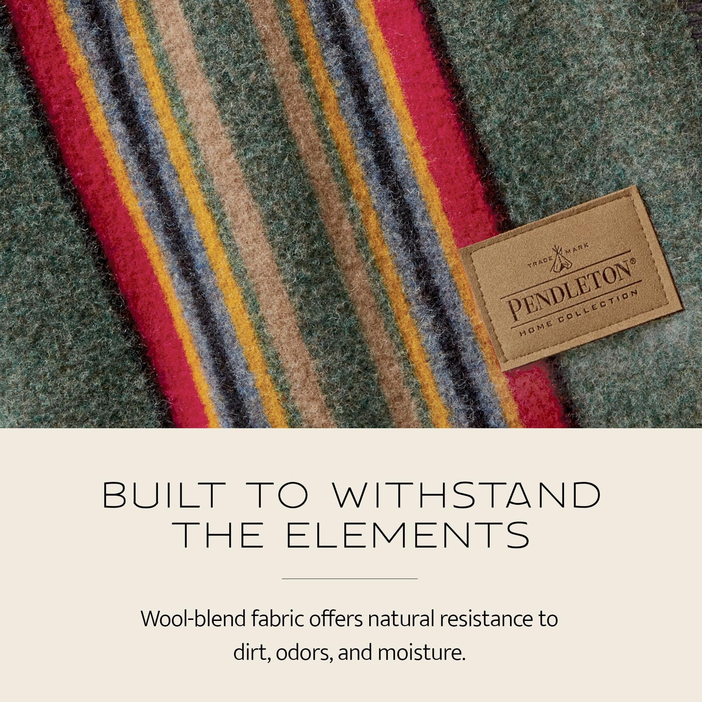 Pendleton Yakima Throw 54" x 66" - Wool Cotton, Soft and Durable Wool Throw for Home and Travel - Lake