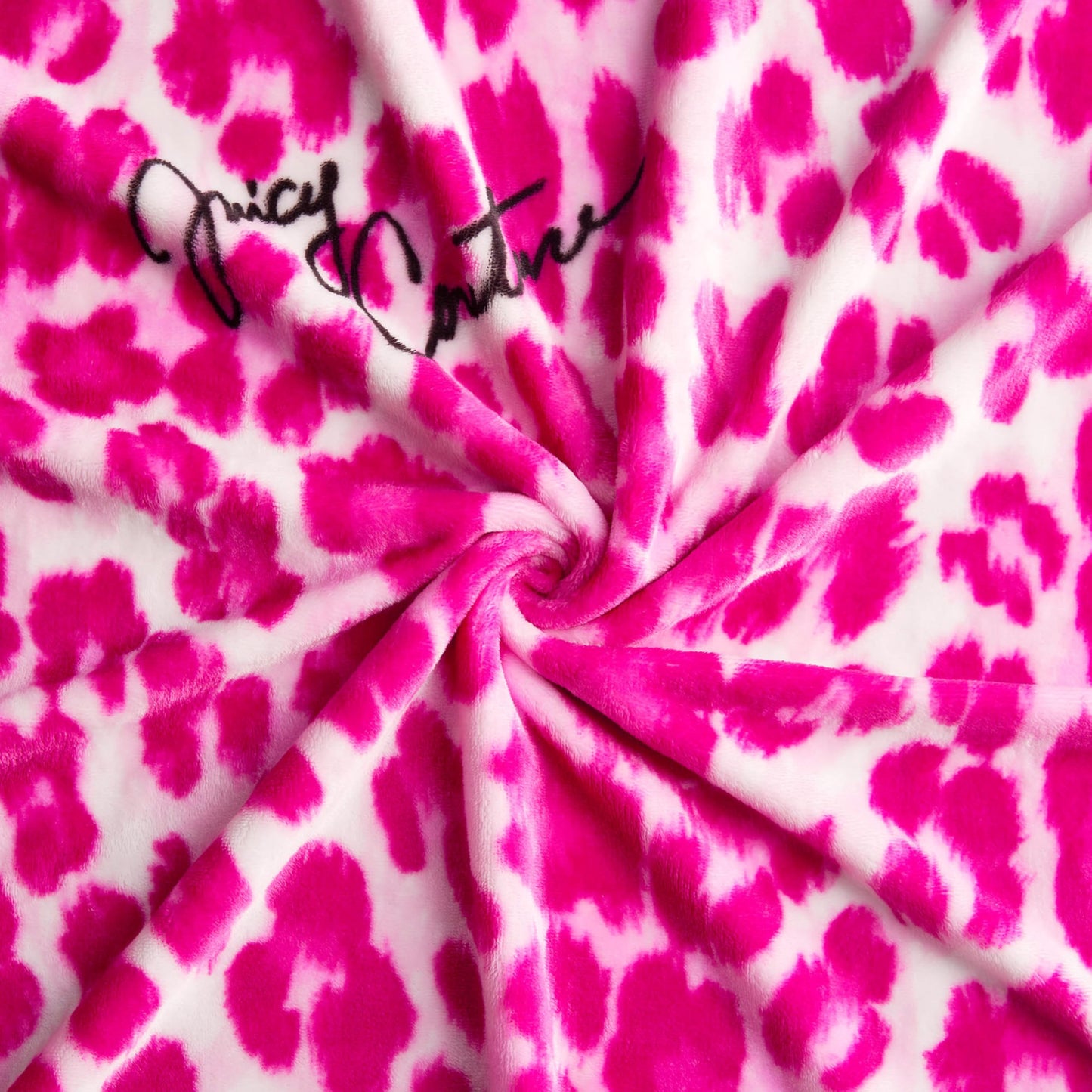 Juicy Couture Luxurious Throw Blanket for Couch - 50” x 70” Inches - Regent Leopard Print Blanket - Plush & Cozy Throw Blanket - Decorative Blankets for Sofas, Throws for Chairs, and Beds – Pink