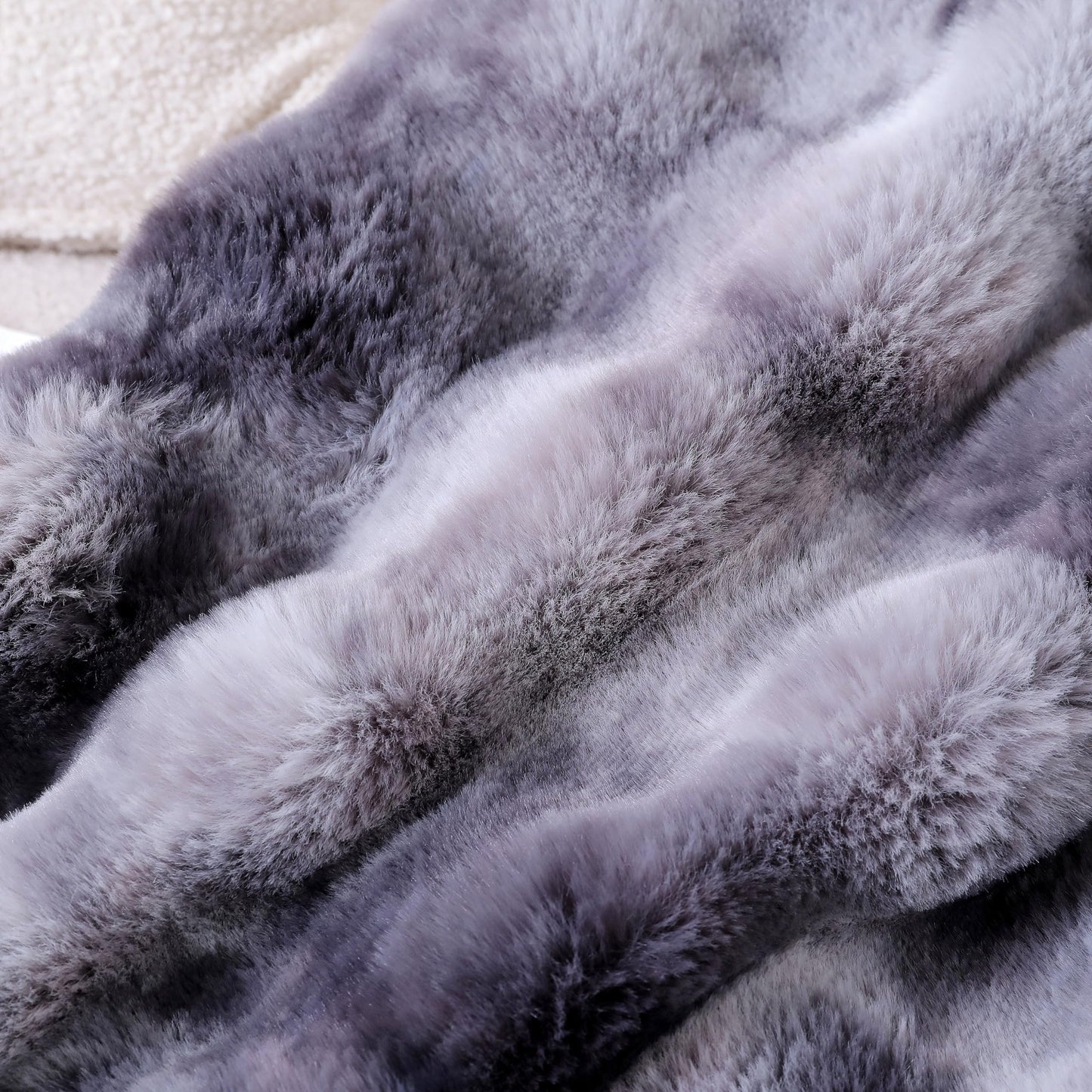UKELER Boho Sherpa Throw Blanket and Faux Fur Throw Blanket, Soft Cozy Warm Blanket for Bed, Couch, Sofa, Office, Camping, Travel