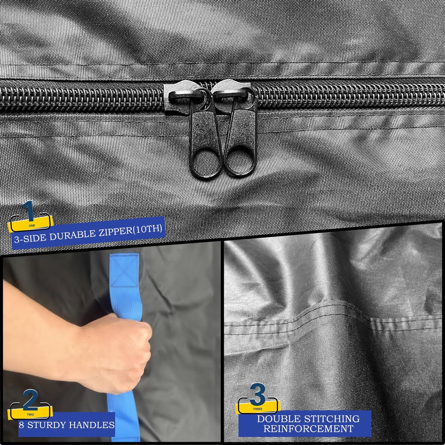(Not Plastic,Not Polyethylene),Mattress Bags for Moving and Storage,Twin Size,8 Handles,Heavy Duty & Thicker Canvas 600D Polyester Cloth,Reusable Waterproof Mattress Protector Covers,Strong Zipper