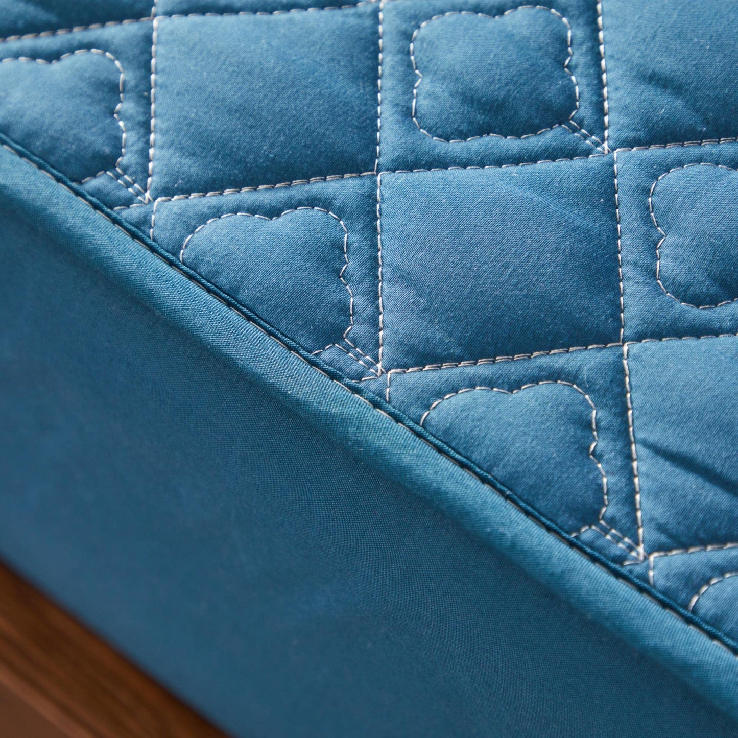 ZIQINPSQ DARKBLUE Full Size Fitted Sheet, Deep Pocket, Winter Warm, Breathable, Non-Slip Perfect for Skincare, 18'-24' Mattress, Cotton Quilted