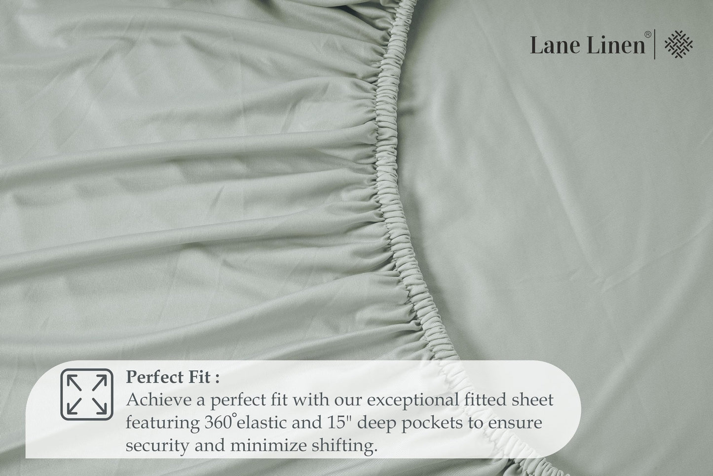 Fitted Full Sheet Only - Jersey Knit, 4 Way Strong Elastic Hem - Deep Pocket Cover, Designed for Mattresses Upto 15" Thick – Supports a Restful Sleep - Ultra Soft, Machine Washable & Durable - Mineral