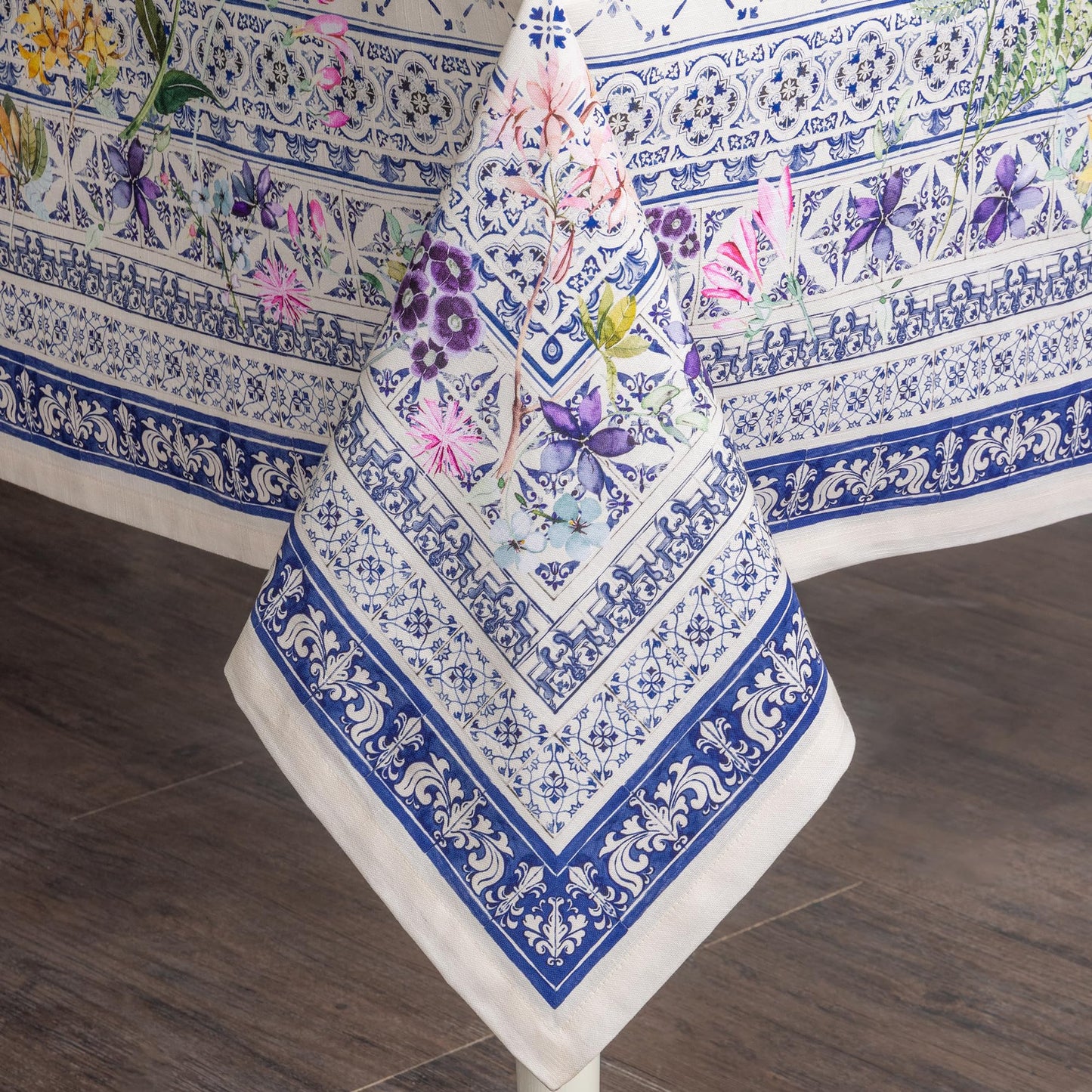 Maison d' Hermine Table Cloth Rectangle Table 100% Cotton 54 x 72 Inches Tablecloth Reusable Decorative for Dining Kitchen Room Farmhouse Party Home Hotel Restaurant Spring Summer - Faience