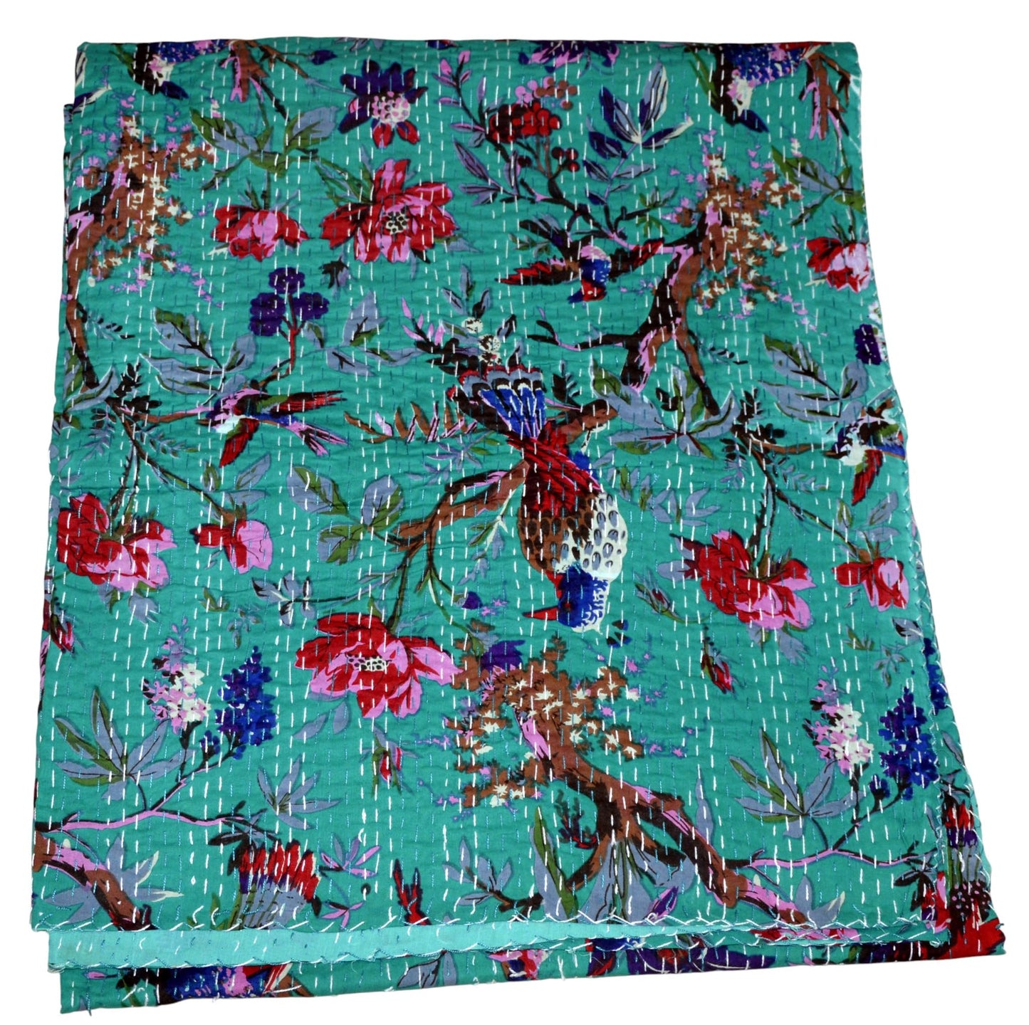 Arprani Boho Quilts Queen Size Cotton Quilt Blanket Throw Bedding Set Indian Blanket Vintage Kantha Quilt Reversible gudari Jaipuri bedsheets