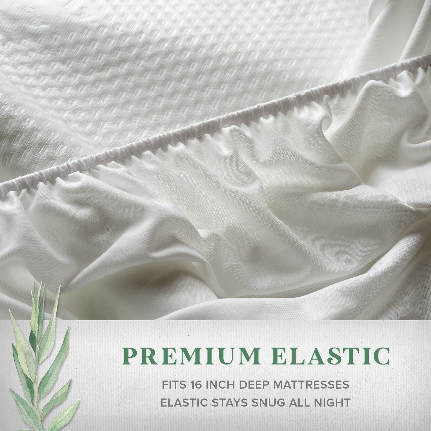 STYLINEN Tencel Eucalyptus Waterproof Mattress Protector - 100% Waterproof, Ultra Soft & Cooling with 16 Deep Pockets, Noiseless Protection from Stains & Spills (Queen)