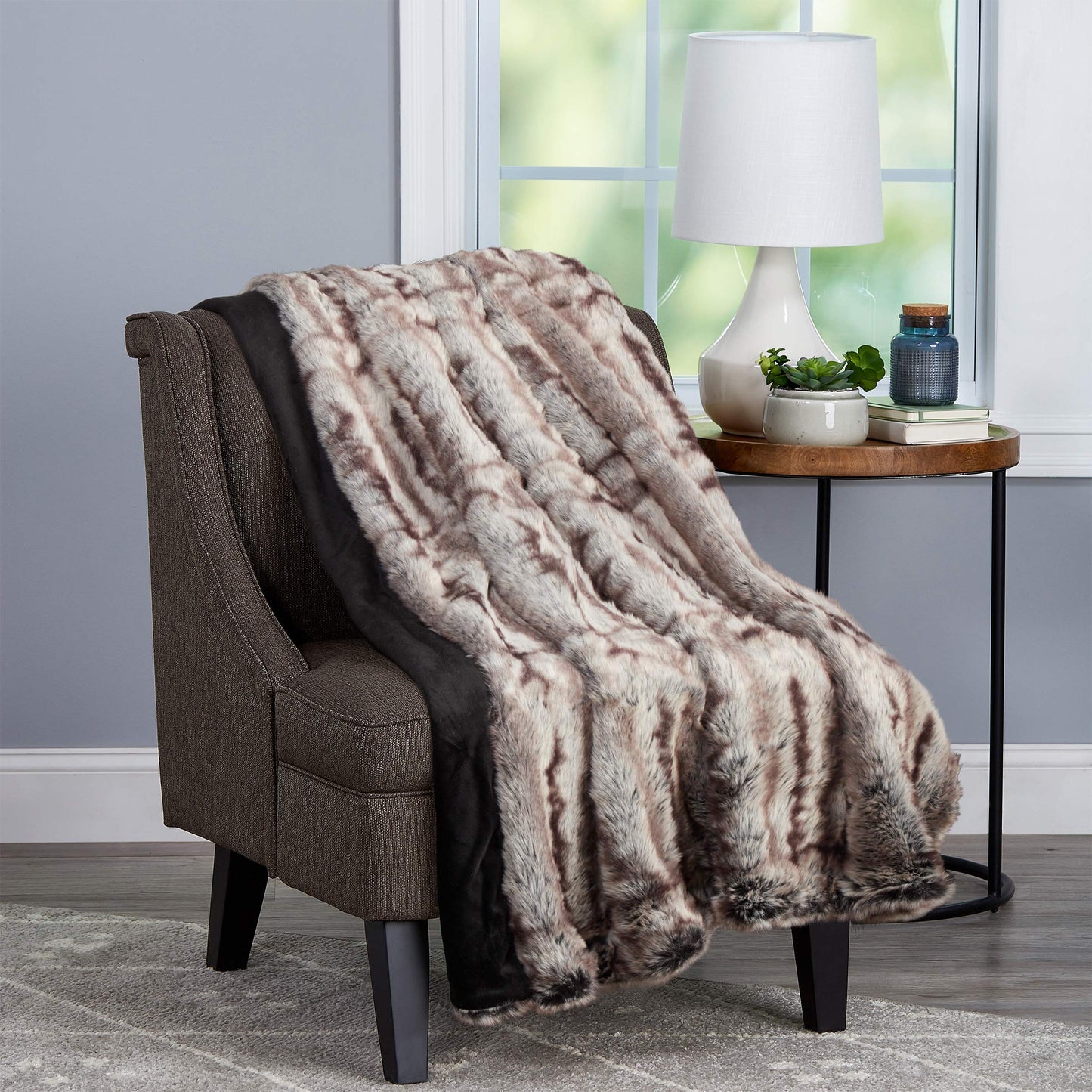 Throw Blanket- Luxurious, Soft, Hypoallergenic Premium Blanket with Gift Box, 60”x70” by BH (Striped)