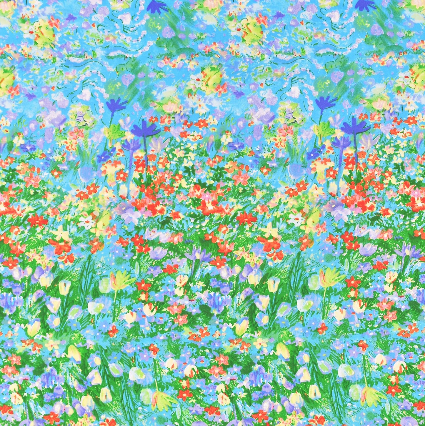 Scientific Sleep Green Garden Flower Lake Impressionism Cute Fun 100% Cotton Cozy Twin Bed Sheet Set, Flat Sheet & Fitted Sheet & Pillowcase Kids Girls Bedding Set (Green Garden, Twin)
