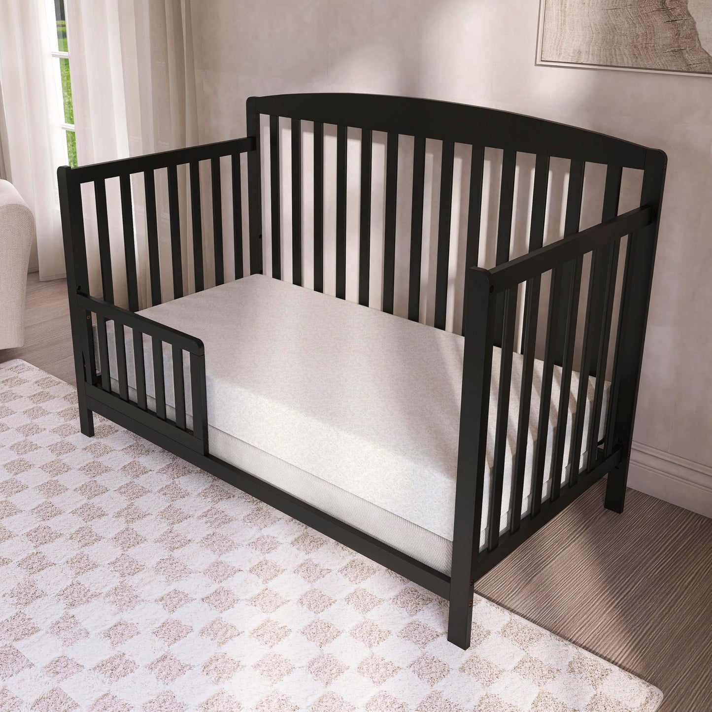Dream On Me Serene Snooze 2-in-1 Crib Mattress, Dual-Sided for Infants & Toddlers, Waterproof Cover, GREENGUARD Gold Certified, Fits Full Size Crib & Toddler Bed, 52” x 28” x 5”