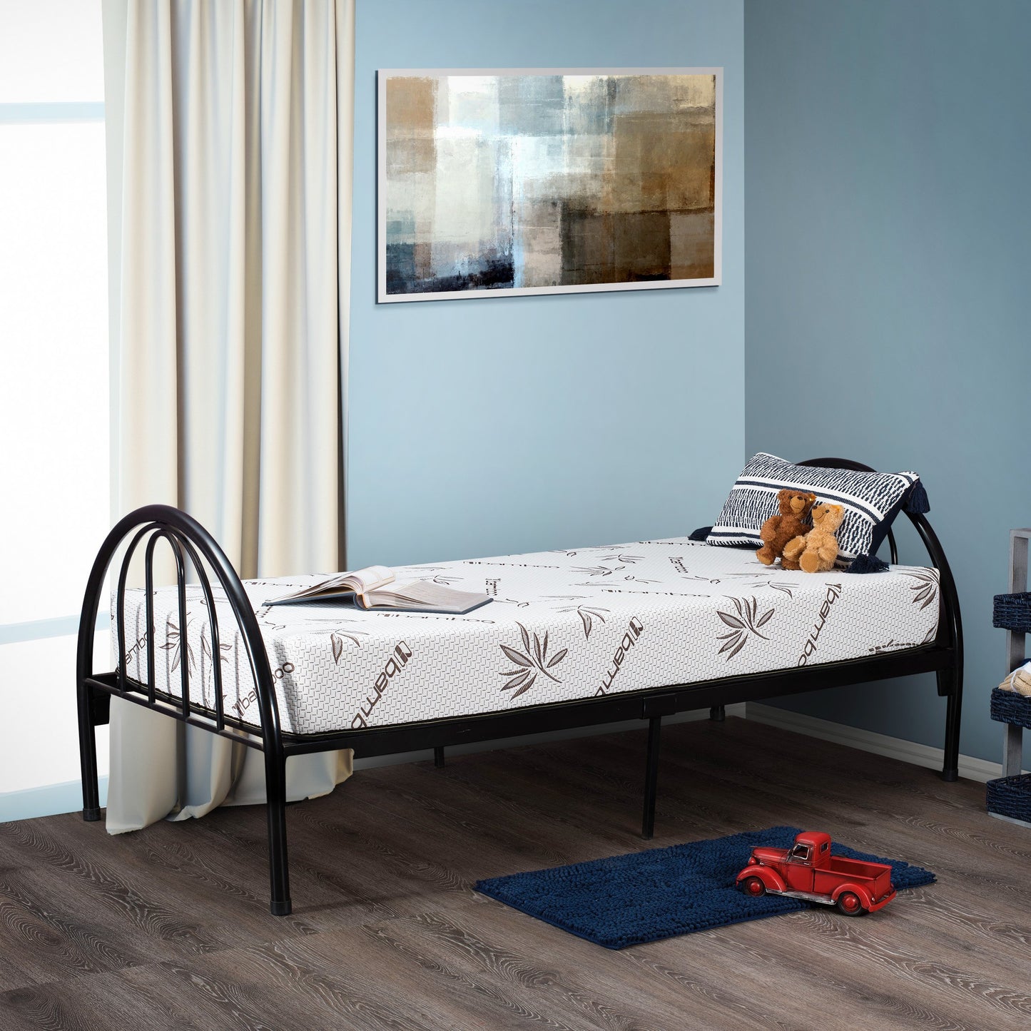 Customize Bed 6 Inch Gel Memory Foam Mattress w/ Rayon Derived from Bamboo Cover, Cot Size Mattress in a Box, Size 30" x 74" for RV, Folding, Guest & Day Bed - CertiPUR-US Certified, Made in USA