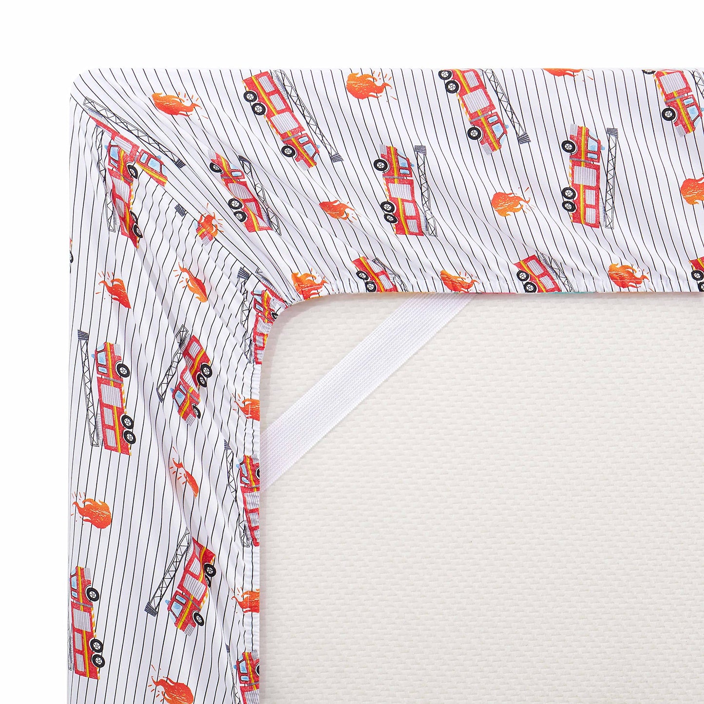 1500 Supreme Kids Bed Sheet Collection - Fun Colorful and Comfortable Boys and Girls Toddler Sheet Sets - Deep Pocket Wrinkle Free Soft and Cozy Bedding - Twin, Fire Engine