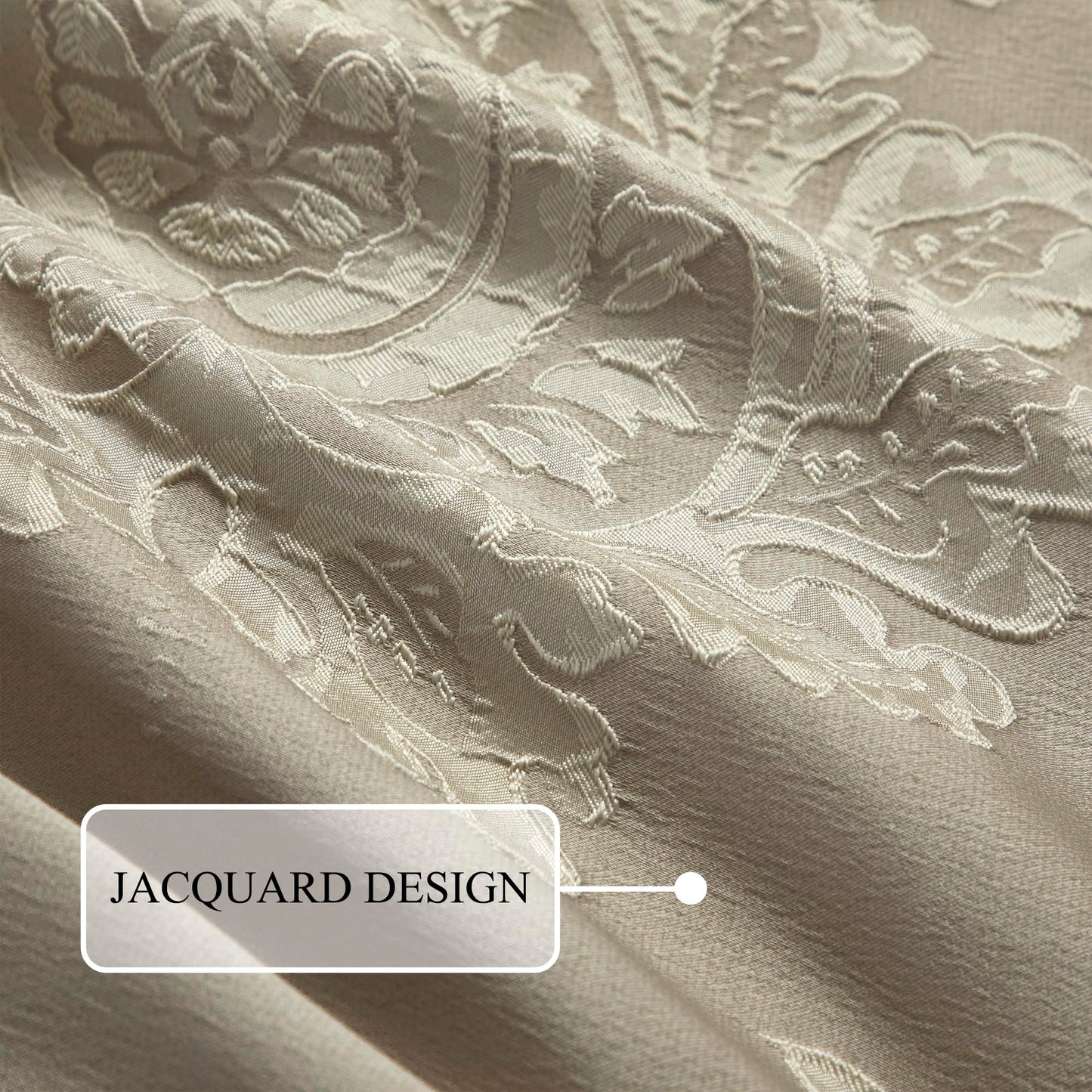 Stratford Park Beige Comforter Set King Size,7 Pieces Jacquard Bedding Set, All Season, Matching Bedskirt, Pillows & Shams