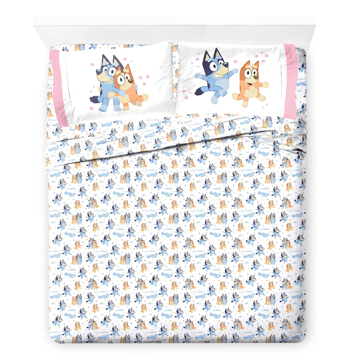 Jay Franco Kids Bed Set, Multi, Bluey, 7 Piece Queen