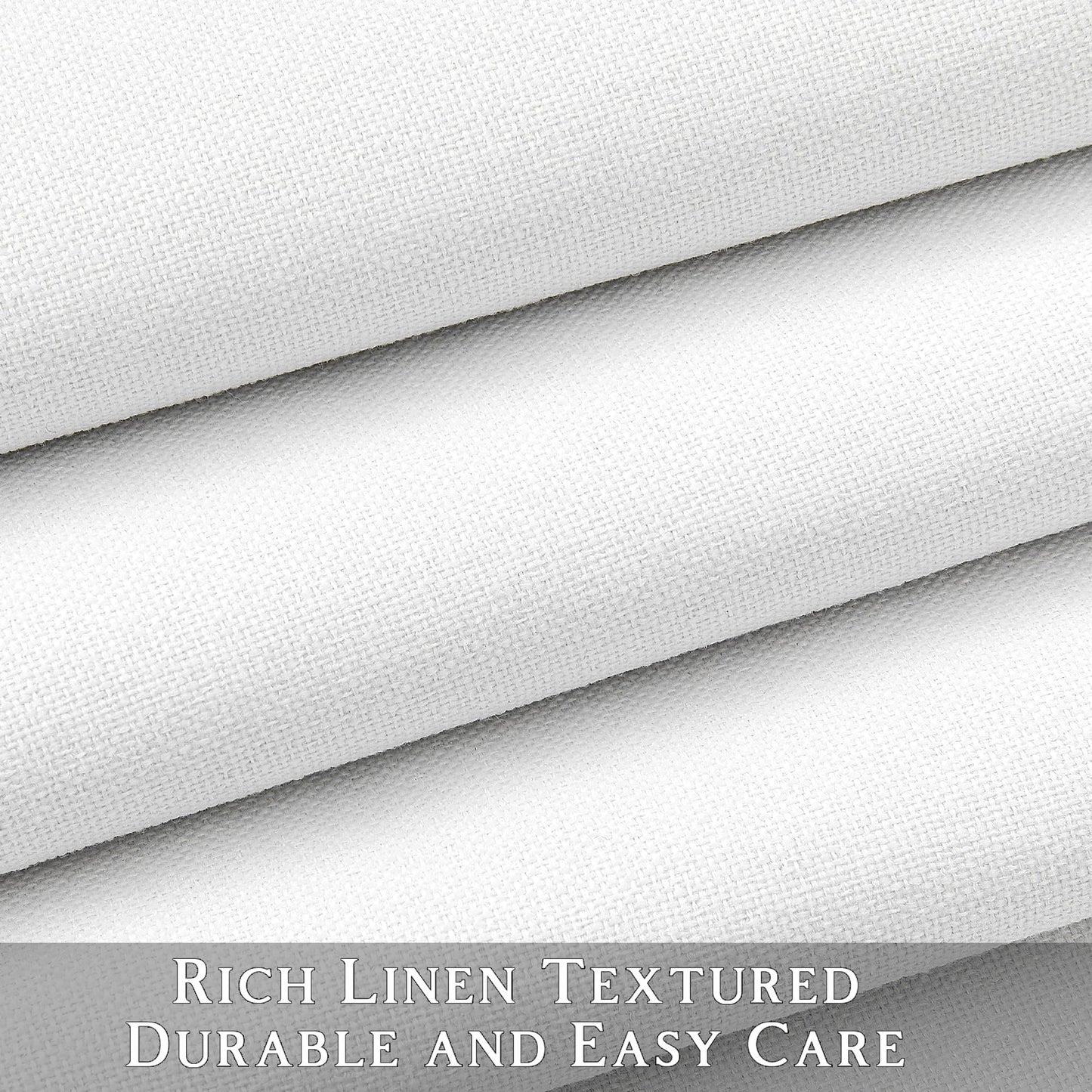 ChrisDowa 100% Blackout Pure White Solid Curtains 45 Inches Long 2 Panels for Bedroom Living Room,Farmhouse Room Darkening Thermal Insulated Soundproof Grommet Top Window Treatment Drapes,52x45