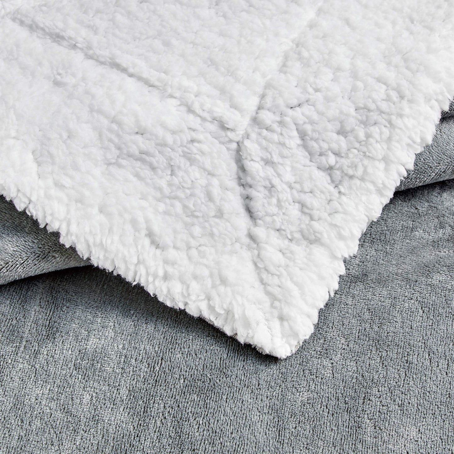 Softan Sherpa Throw Blanket Super Soft Non Shedding Reversible Ultra Luxurious Plush Blanket (50 X 60 inches, Grey)