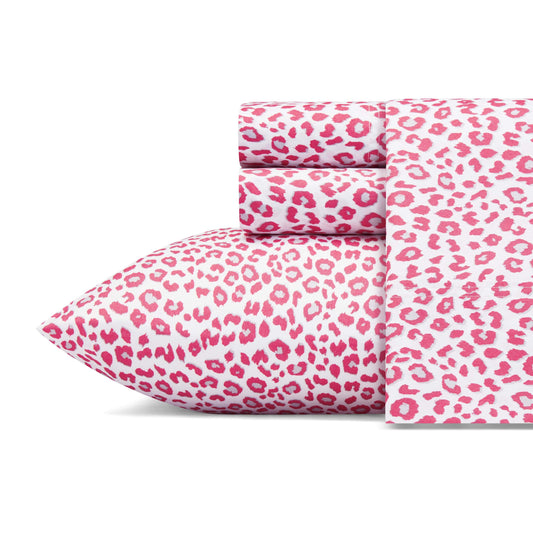 Betsey Johnson - Queen Bed Sheets, Soft & Lightweight Bedding, Fade & Wrinkle Resistant (Leopard, Queen)