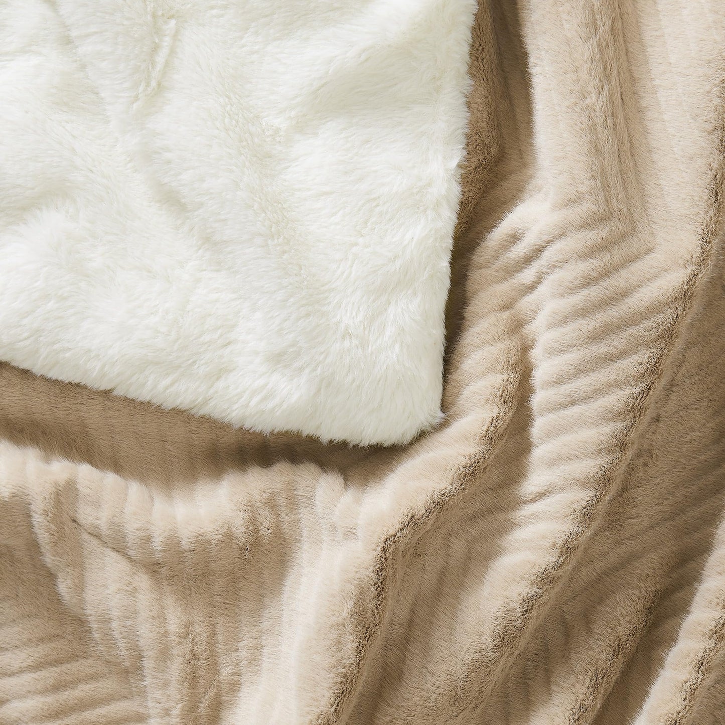 Brooklyn Loom Luxe Chevron 50x70 Throw, Textured Solid Color, Adult Bedding, Oeko-TEX Certified