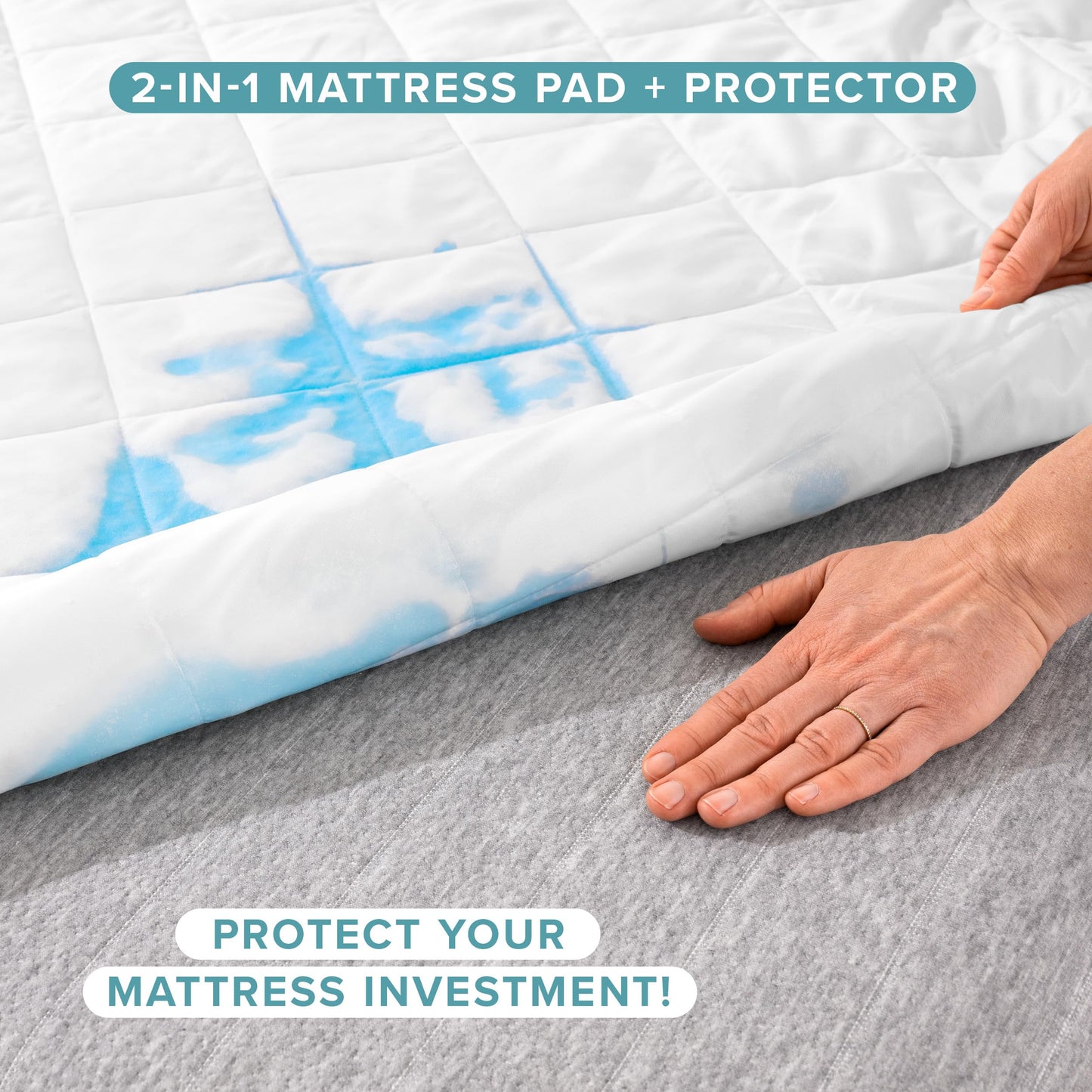 Bare Home Waterproof Quilted Mattress Protector (King) - Cooling Mattress Pad - Protects Against Spills - Easily Washable - Elastic Fitted Mattress Cover - Stretch-to-Fit up to 15 Inches Deep (King)