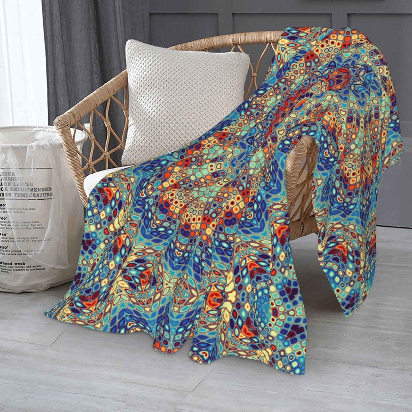 Mandala Blanket Gifts, Soft Flannel Throw Blanket for Couch, Bed, Travel, Living Room, Home Decor, Cozy Lightweight Warm Fluffy Fuzzy Blankets for Adults Women Girls (50×40 Inch, Mandala)