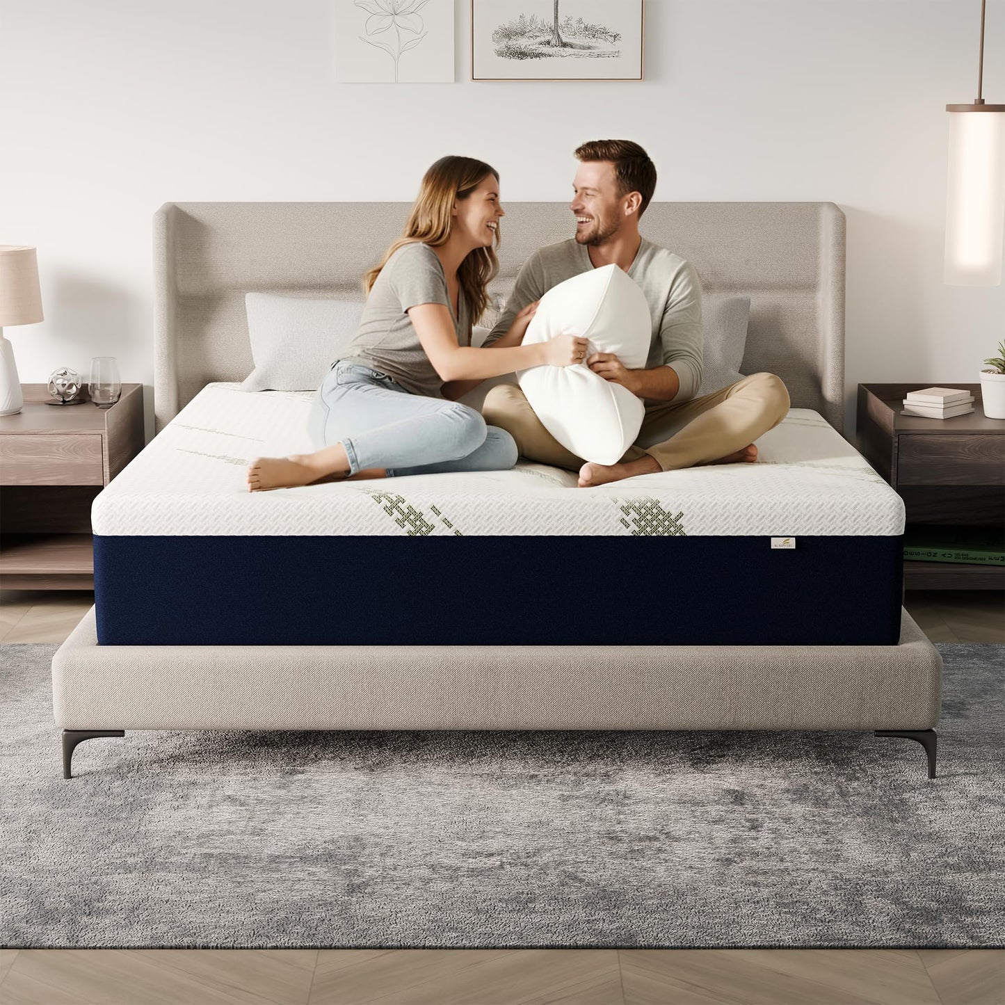 KONFEIN Twin Mattress 10-Inch for Cooler Sleep - Cooling Gel Memory Foam with Pressure Relief & Medium Firm Support, Breathable Comfort Twin Size Mattress in a Box for Kids, Adults, Guest Beds & Dorms