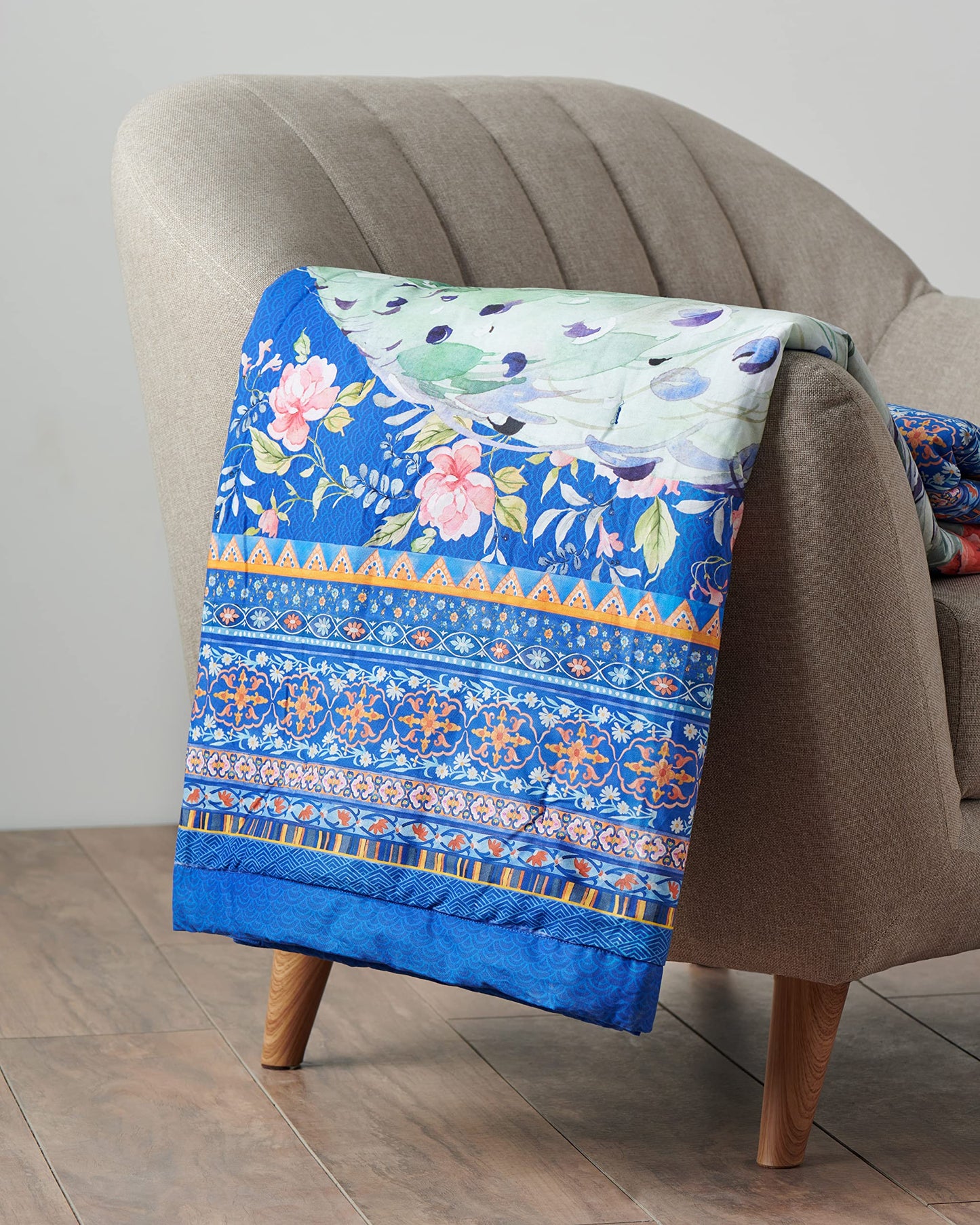 Maison d' Hermine Throw Blanket for Couch Lightweight Soft Warm Breathable Cotton Throw Blankets for Bed Girls Boys Women Men Gifts Room Spring Summer (Secret Garden - Peacock, 60" X 80")
