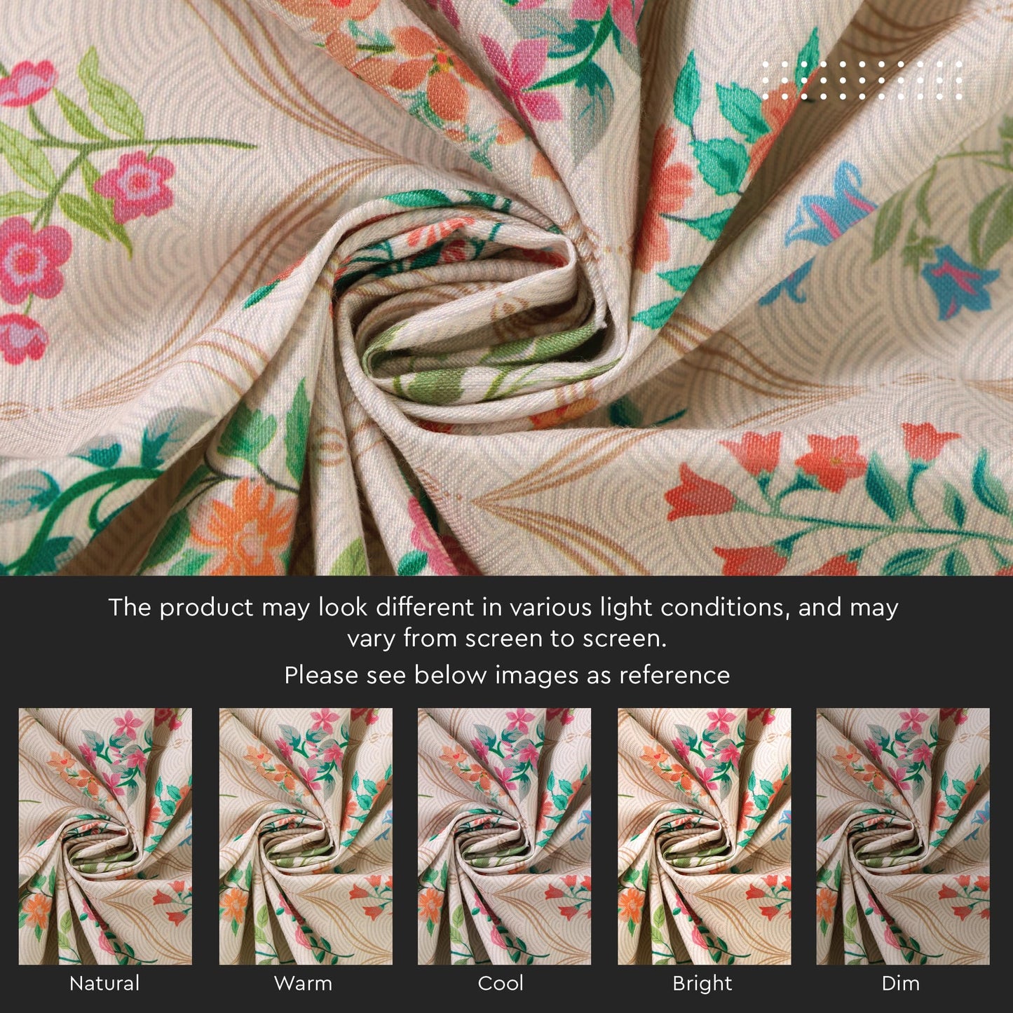 Encasa XO Floral Table Cloth 56"x56" for Square Table Water Repellent Polyester Indoor Outdoor Tablecloth Machine Washable Spring Summer Table Cover Farmhouse Style for Dining French Beige