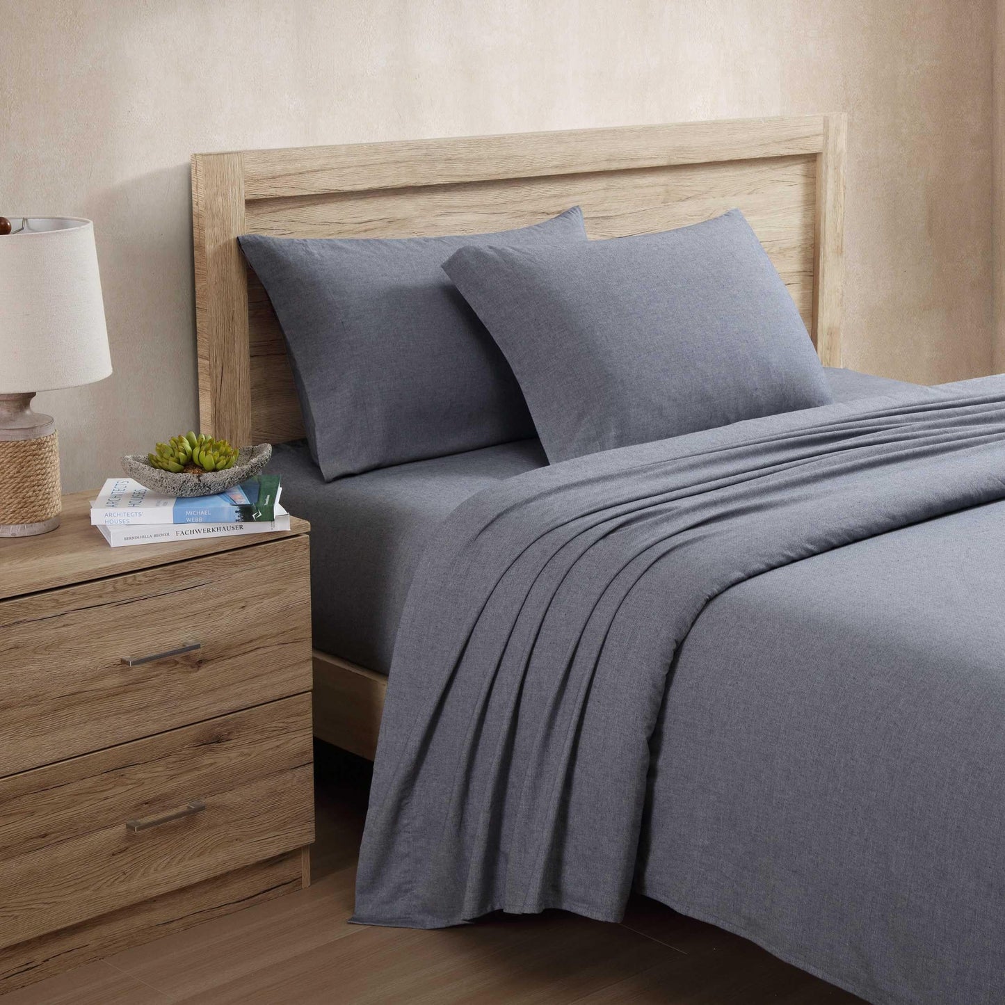 Tommy Bahama - Queen Sheet Set, Twill Weave Bedding with Matching Shams and Deep Pockets, Wrinkle-Resistant Bed Essentials, Oeko-Tex Certified (Paradise Twill Blue, Queen)