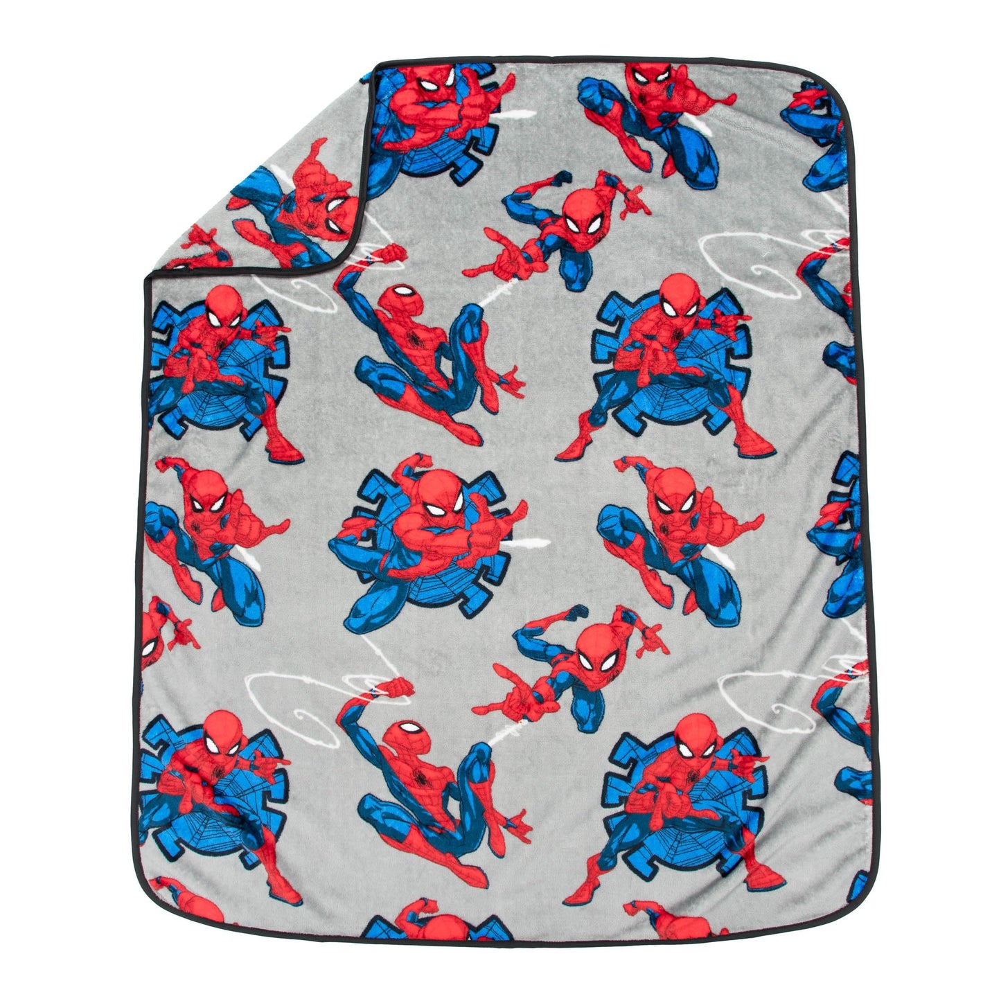 Jay Franco Spiderman Nogginz Set - 40 x 50 Inch Throw Blanket & Pillow - Kids Super Soft 2 Piece Bedding Set