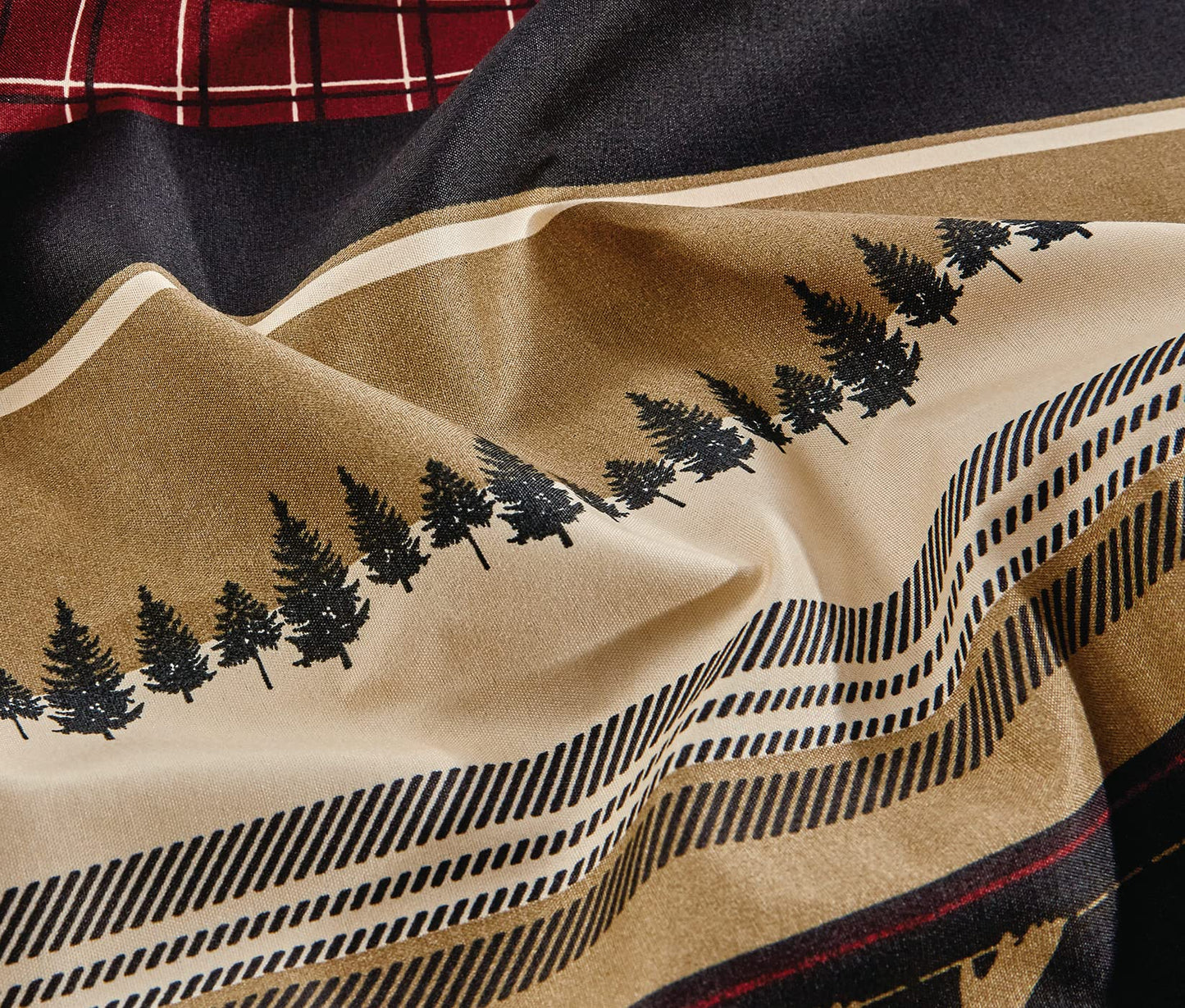 Chezmoi Collection 3-Piece Rustic Lodge Forest Wildlife Moose Deer Microfiber Printed Bed Sheet Set, Twin XL Size