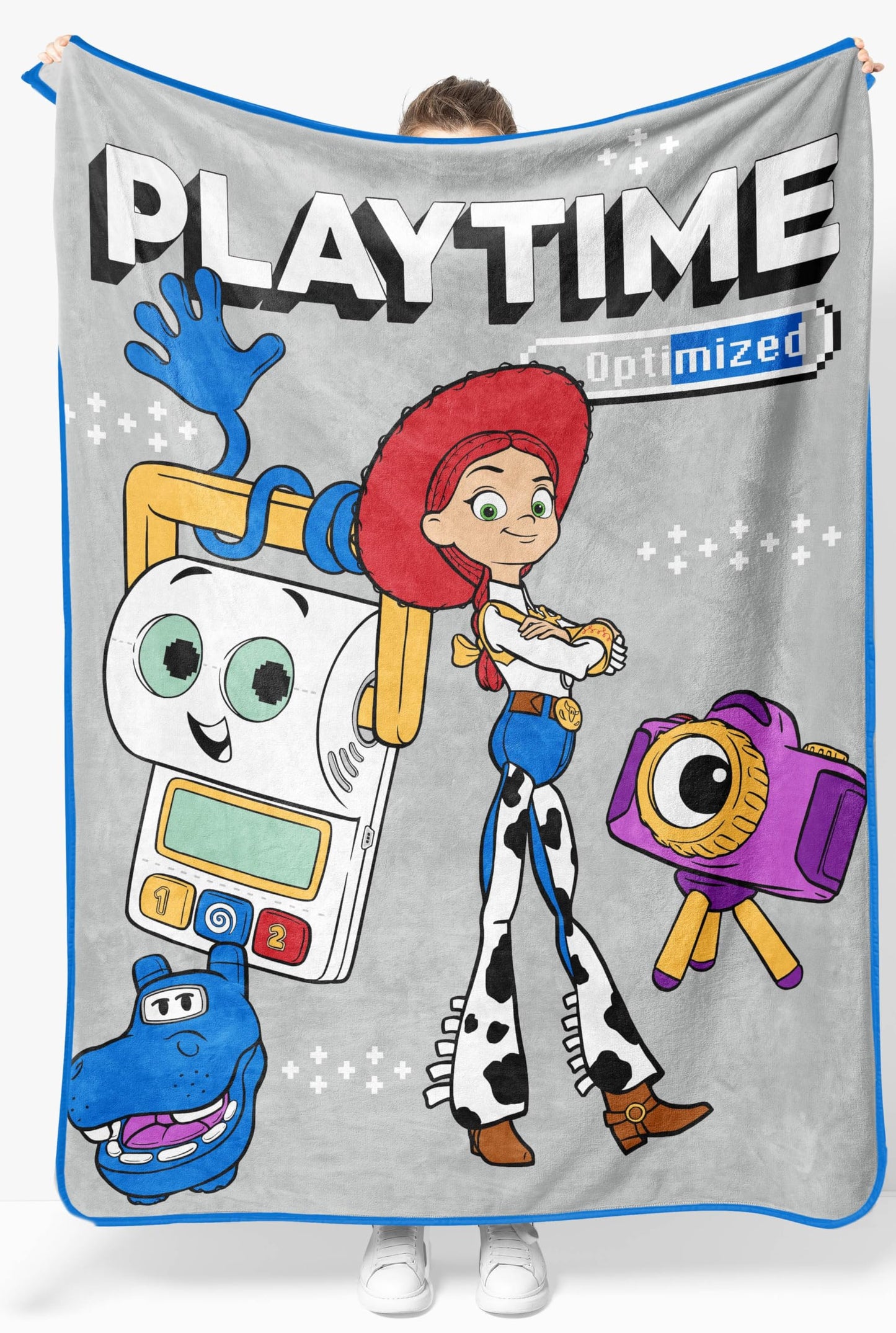 Jay Franco Kids Plush Throw Blanket – Soft & Cozy Fleece Throw for Bedroom & Couch Décor, Official Licensed Product, Gray - Toy Story, 46x60 - Throw Blanket