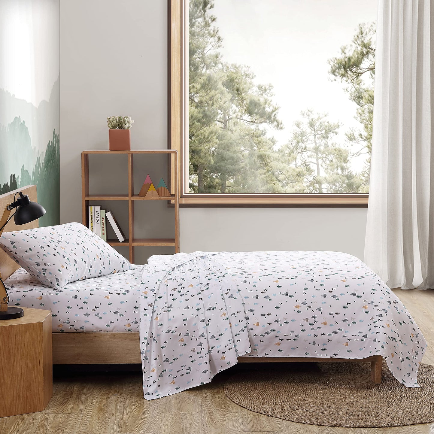 Eddie Bauer Kids - Full Sheet Set, Ultra-Soft Microfiber Bedding with Fully Elastic Fitted Sheet, Kids Bed Set with Pillowcases, Easy Care Bedding (Dreamland)