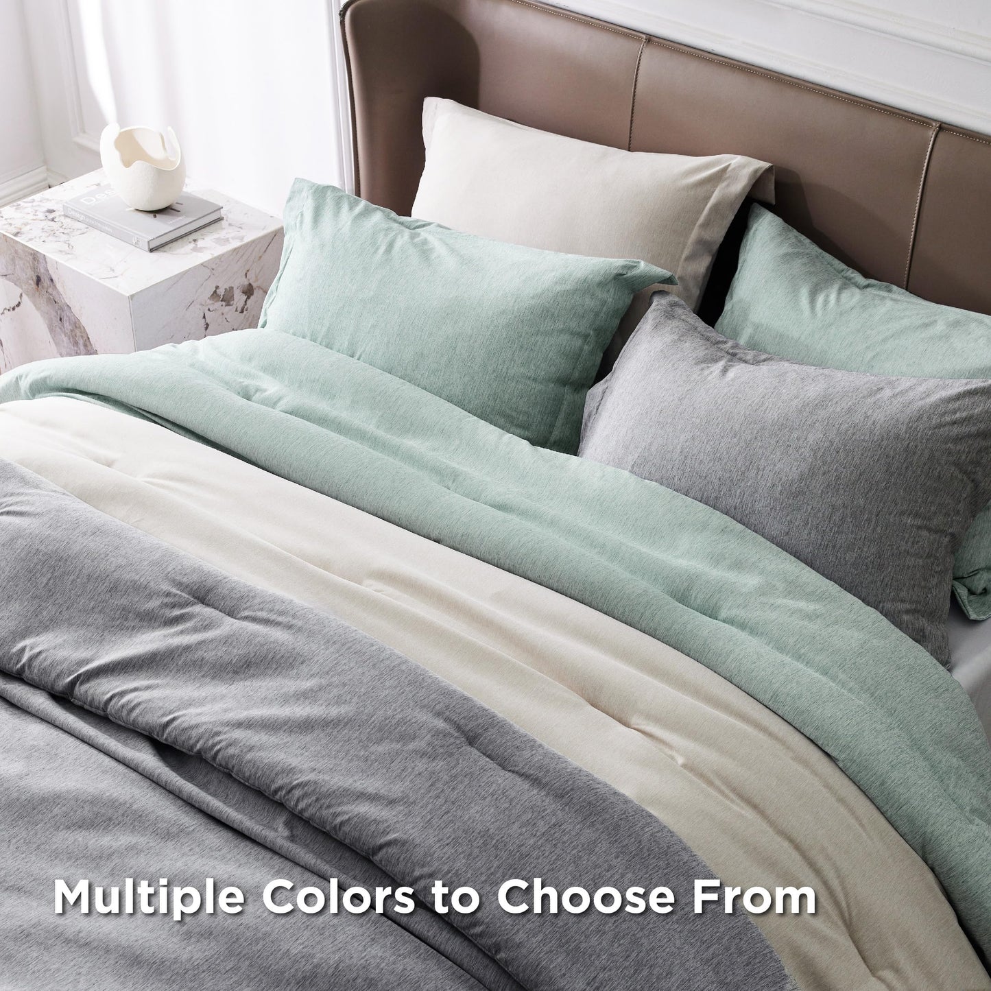 Bedsure Oversized King Comforter Set - Sage Green Soft Bedding for All Seasons, Cationic Dyed Bed Set, 3 Pieces, 1 Oversized King Size Comforter (120"x98") and 2 Pillow Shams (20"x36"+2")