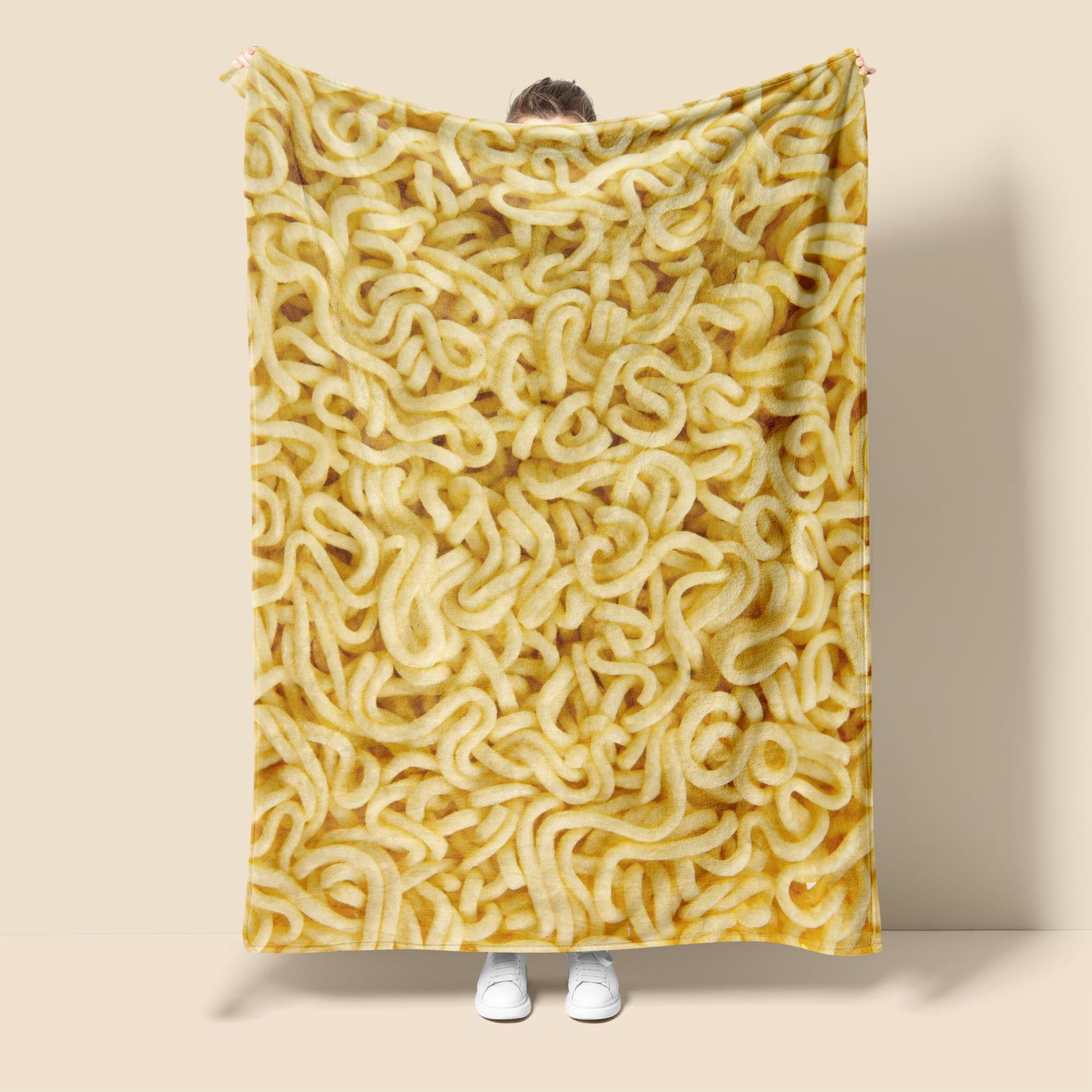 Bivycud Ramen Noodles Blanket, Instant Noodles Blanket Gifts for Ramen Lover, 3D Print Funny Food Flannel Plush Throw Blankets for Birthday Sofa Couch Bed