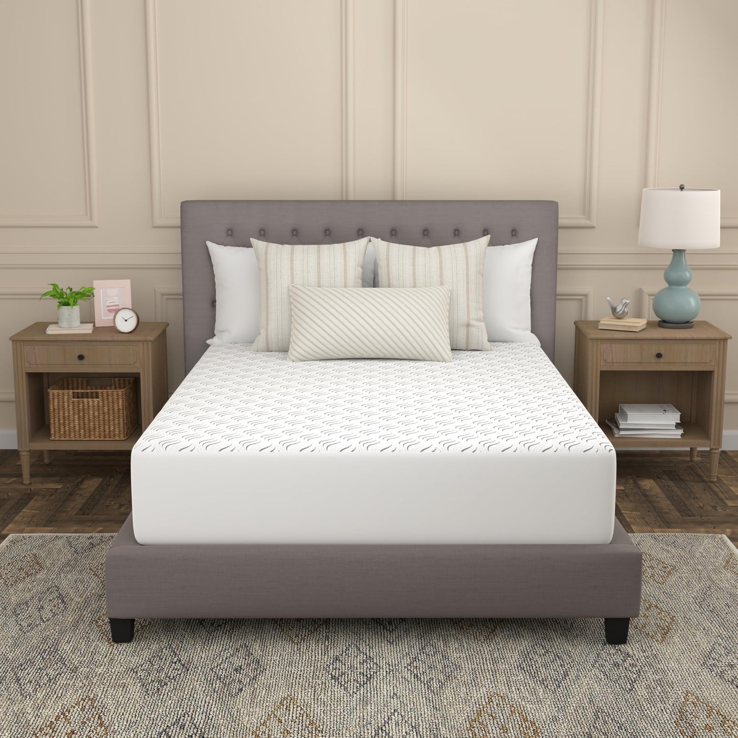 Sealy Flex Charcoal Mattress Cover Protector, King- PerfectGrip Stretch Sidewalls Fitted, Waterproof