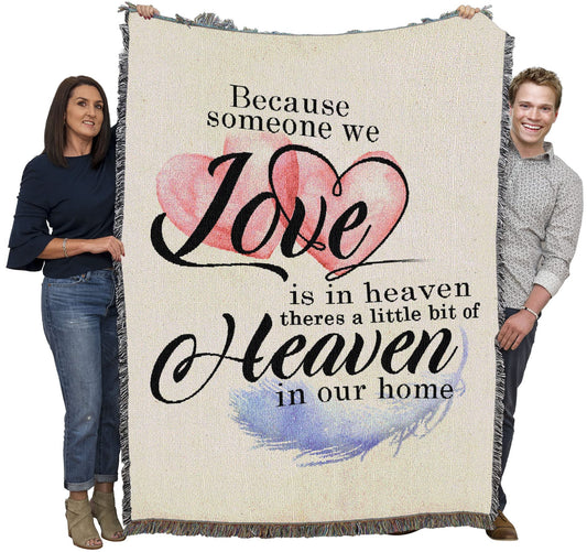 Pure Country Weavers Someone We Love in Heaven Gift Blanket - Sympathy Bereavement Gift Tapestry Throw Woven from Cotton - Made in the USA (72x54)