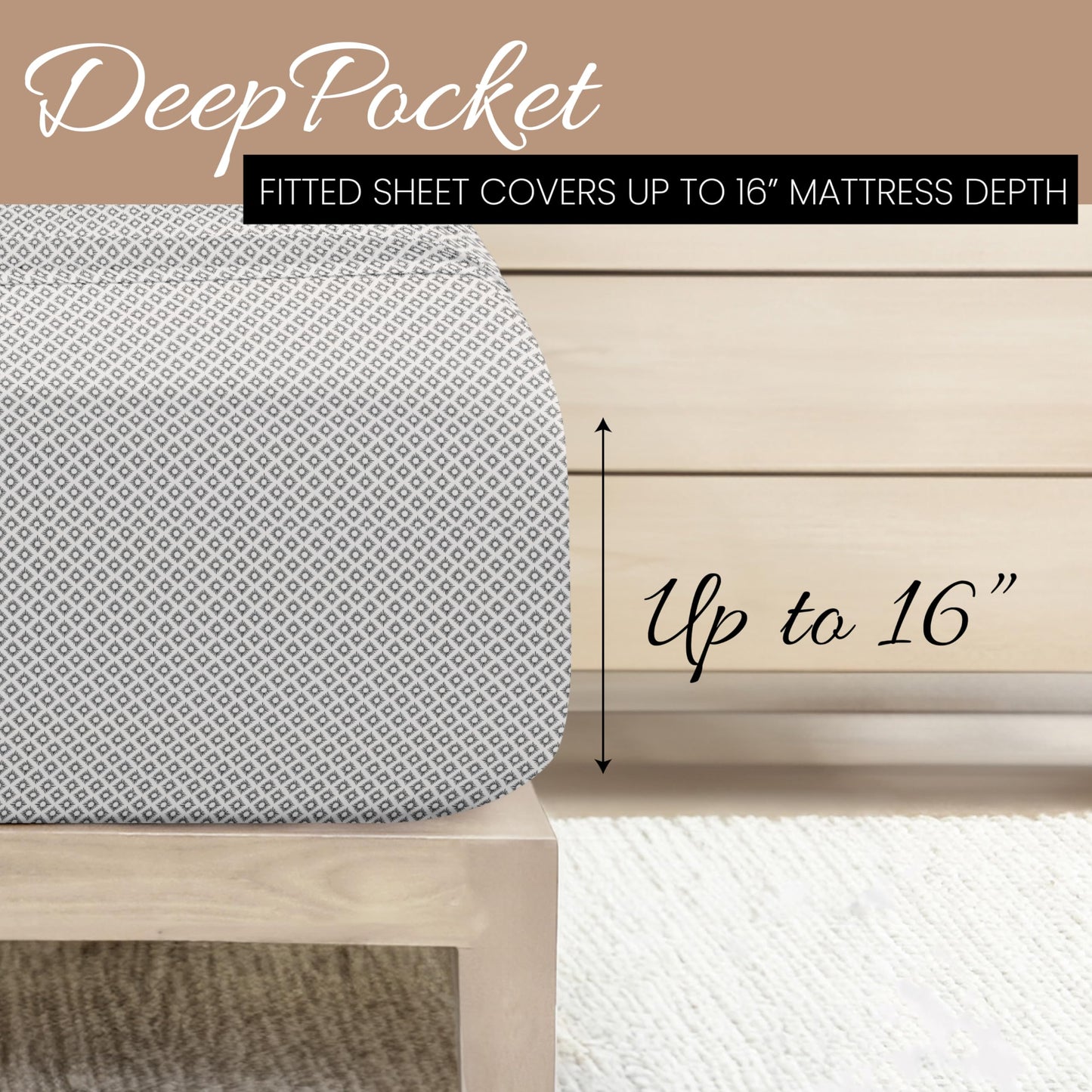 Linen Market 4 Piece Full Bedding Sheet Set (Gray Polaris) - Sleep Better Than Ever with These Ultra-Soft & Cooling Bed Sheets for Your Full Size Bed - Deep Pocket Fits 16" Mattress