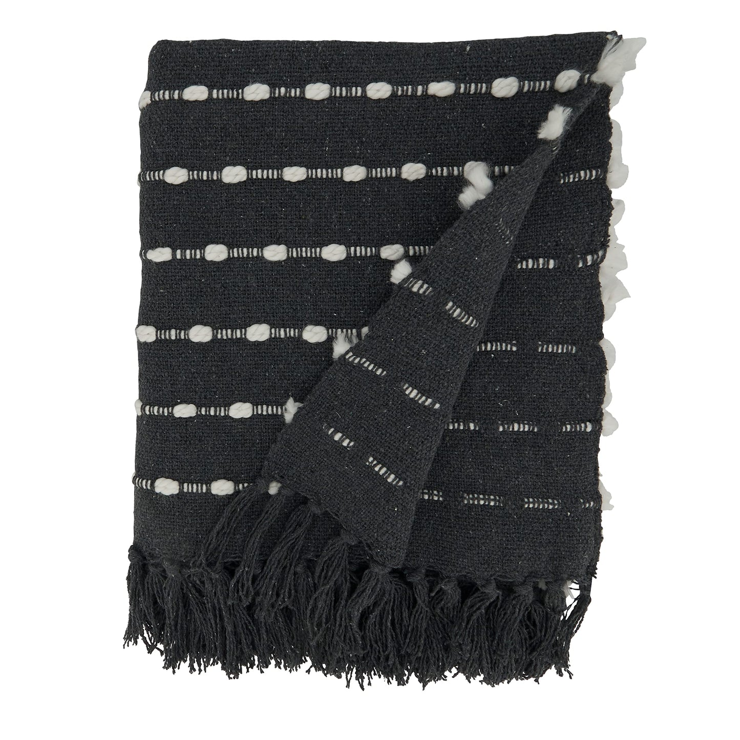 SARO LIFESTYLE Striped Design Throw Blanket