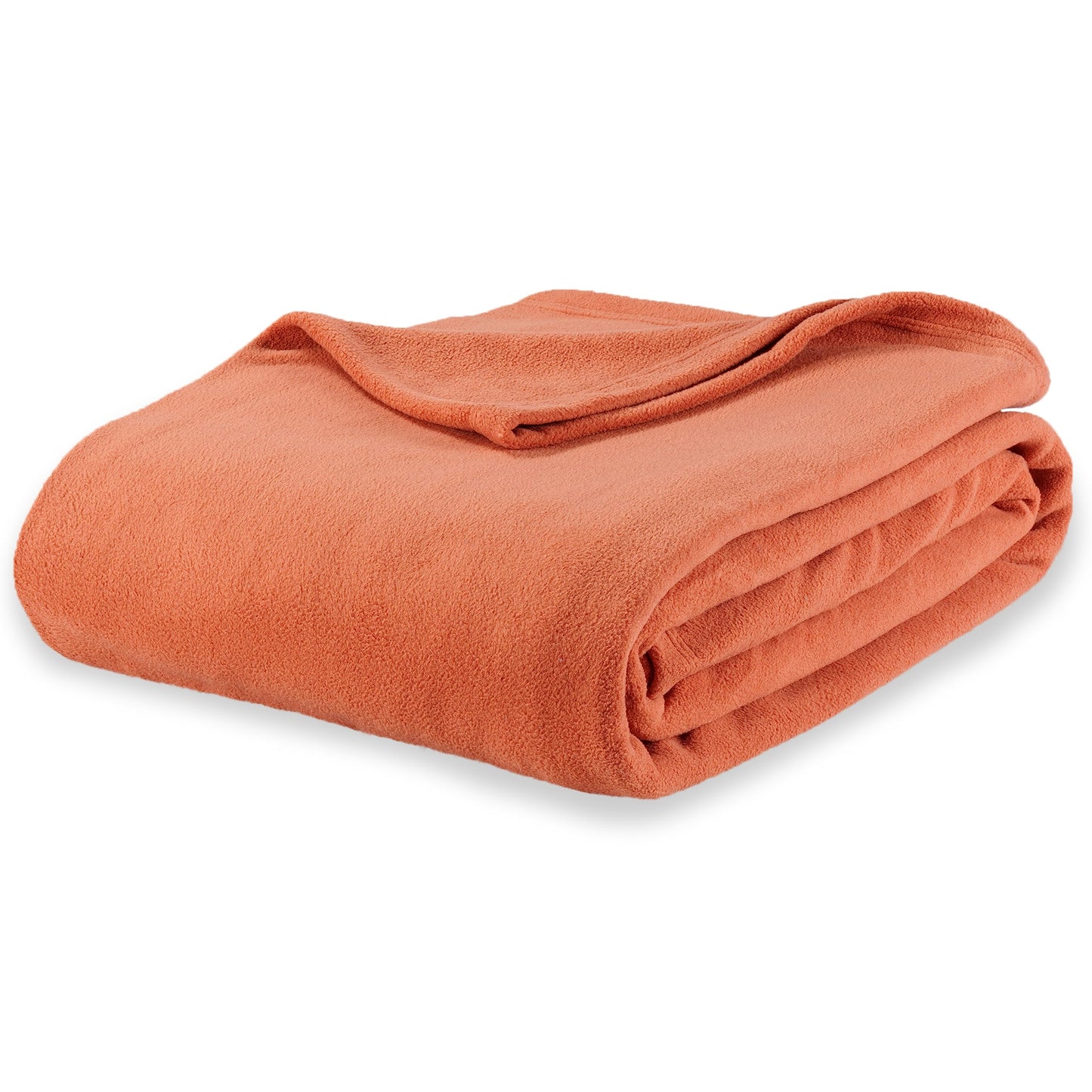 Berkshire Blanket Microfleece Twin Size Bed Blanket Amberglow Orange, Lightweight Soft Breathable Plush Micro Fleece Blanket for Bed Couch Sofa, 60x92 Inches
