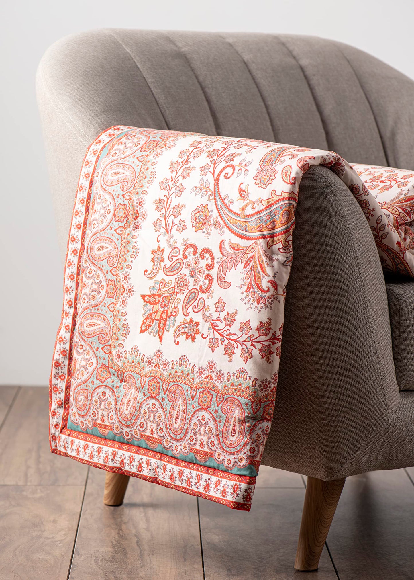 Maison d' Hermine Throw Blanket for Couch Lightweight Soft Warm Breathable Cotton Throw Blankets for Bed Girls Boys Women Men Gifts Sofa Travel Living Room Spring Summer (Cachemire, 60" X 80")
