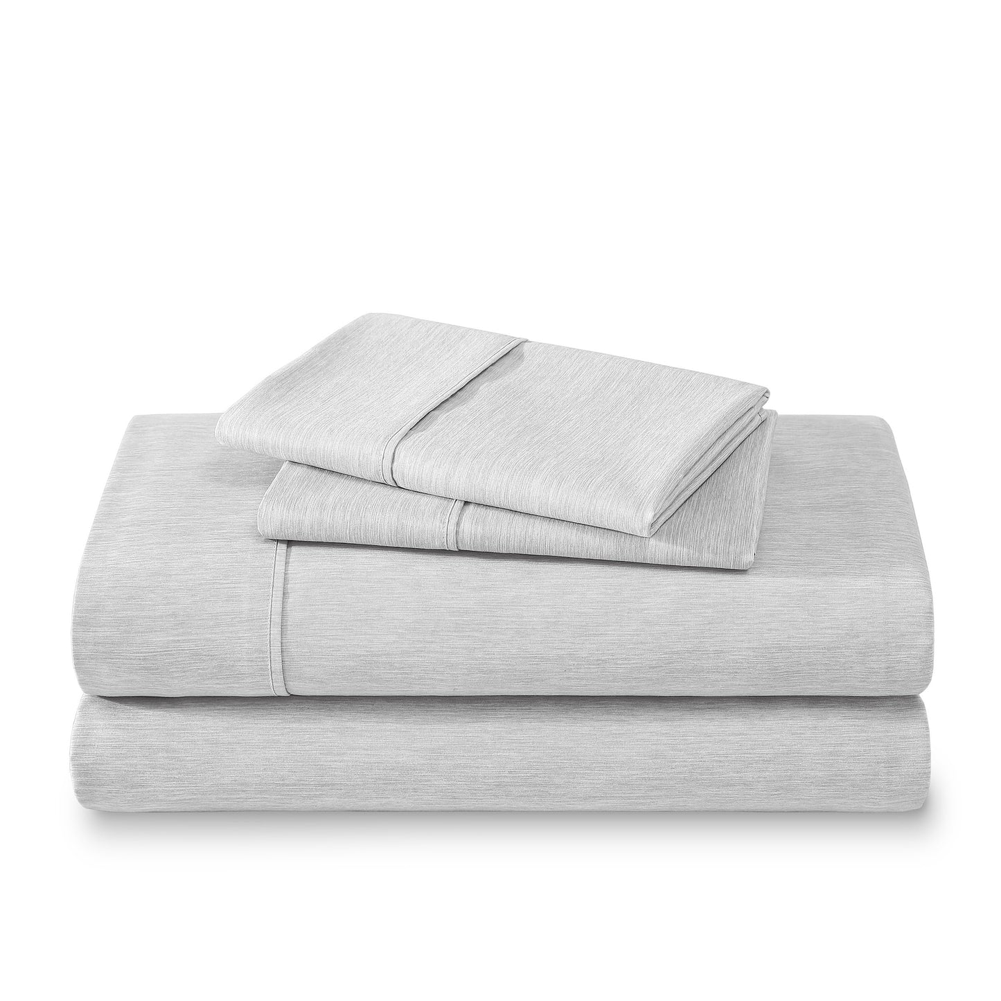 Bare Home Queen Sheet Set - Luxury 1800 Ultra-Soft Microfiber Double Brushed - Deep Pockets - Easy Fit - 4 Piece Set - Bedding & Pillowcases (Queen, Heathered Pewter)