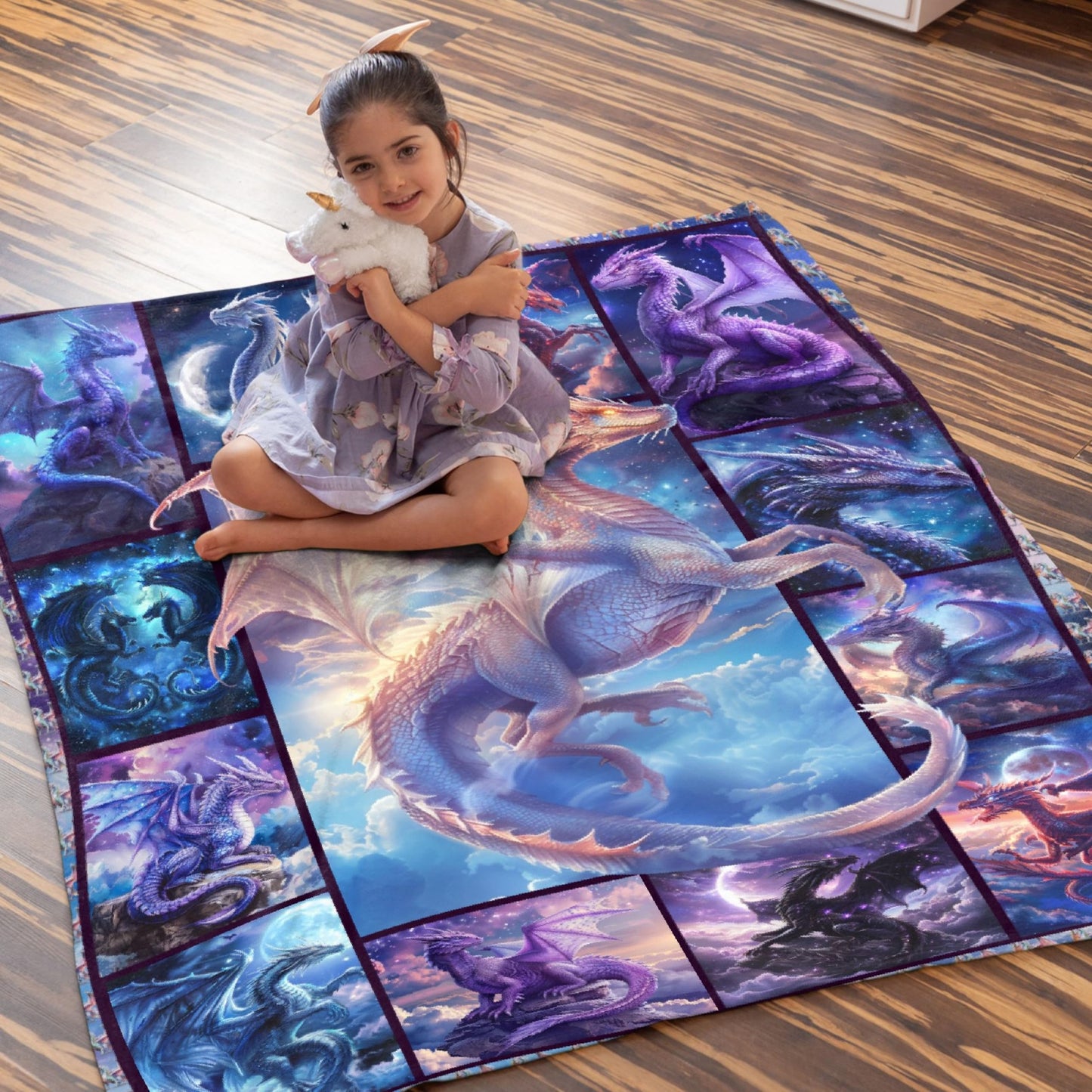 Dragon Blanket for Lovers - Gifts for Boys, Adults, Teens - Super Soft Flannel Throw for Sofa, Couch, Bed - Plush Warm Cozy Home Decor for All Seasons - 40"x50" for Kids/Baby