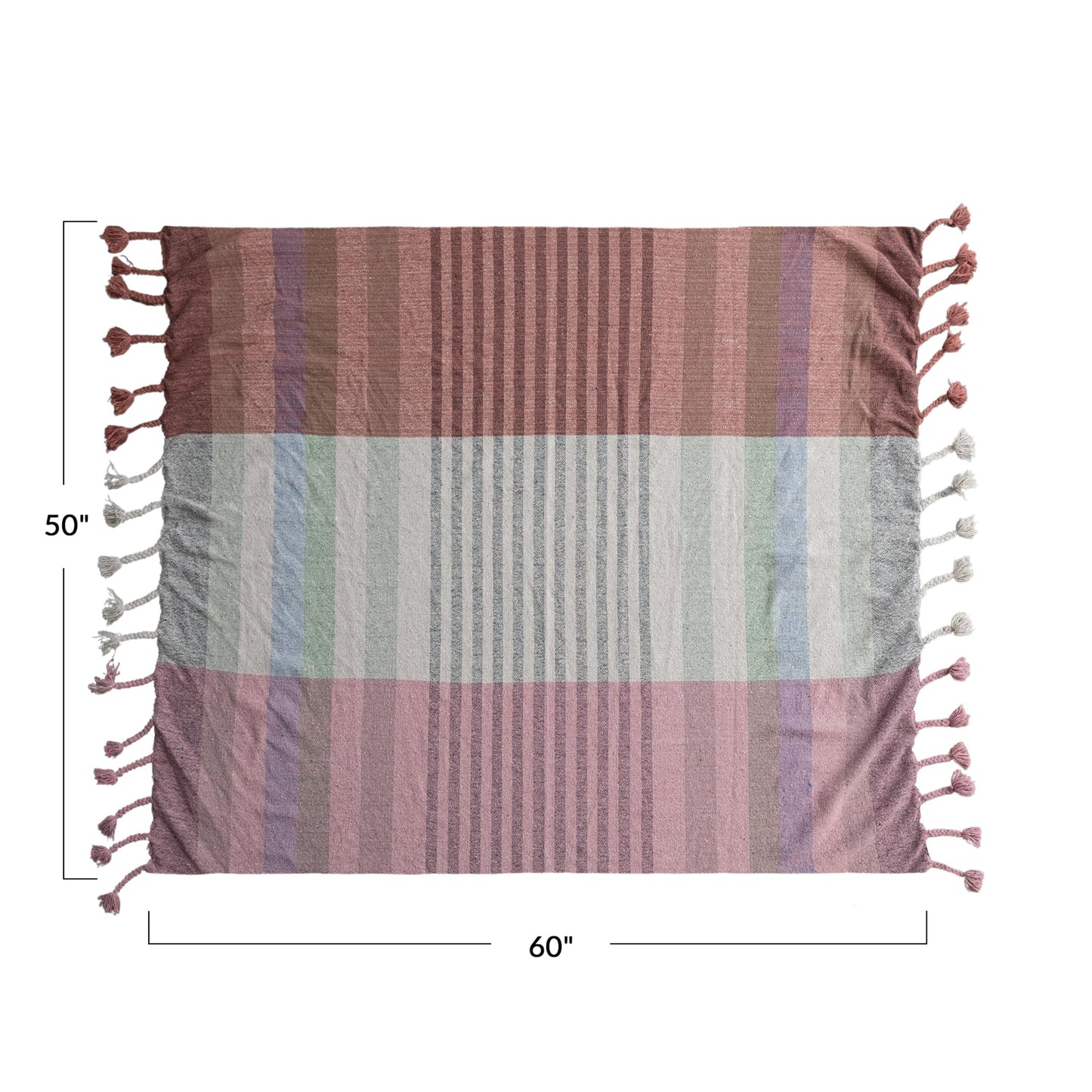 Bloomingville Terra Harmony Woven Throw, Multicolor