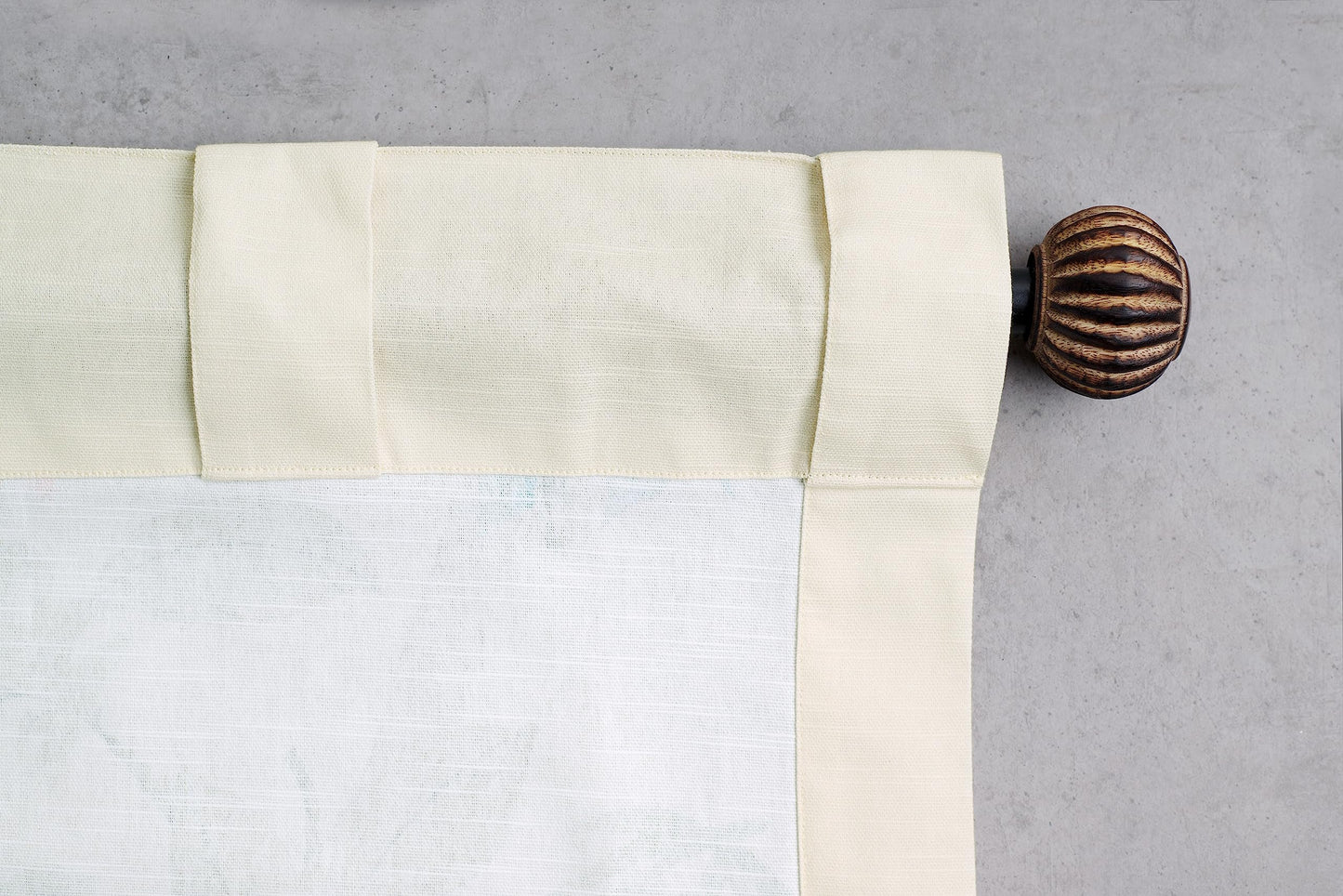 Maison d' Hermine Curtains for Living Room 100% Cotton 96 inch Length One Panel Light Filtering Curtains for Windows with Rod and Loop Pockets Spring Summer (Canne - Light Beige, 50" W x 96" L)