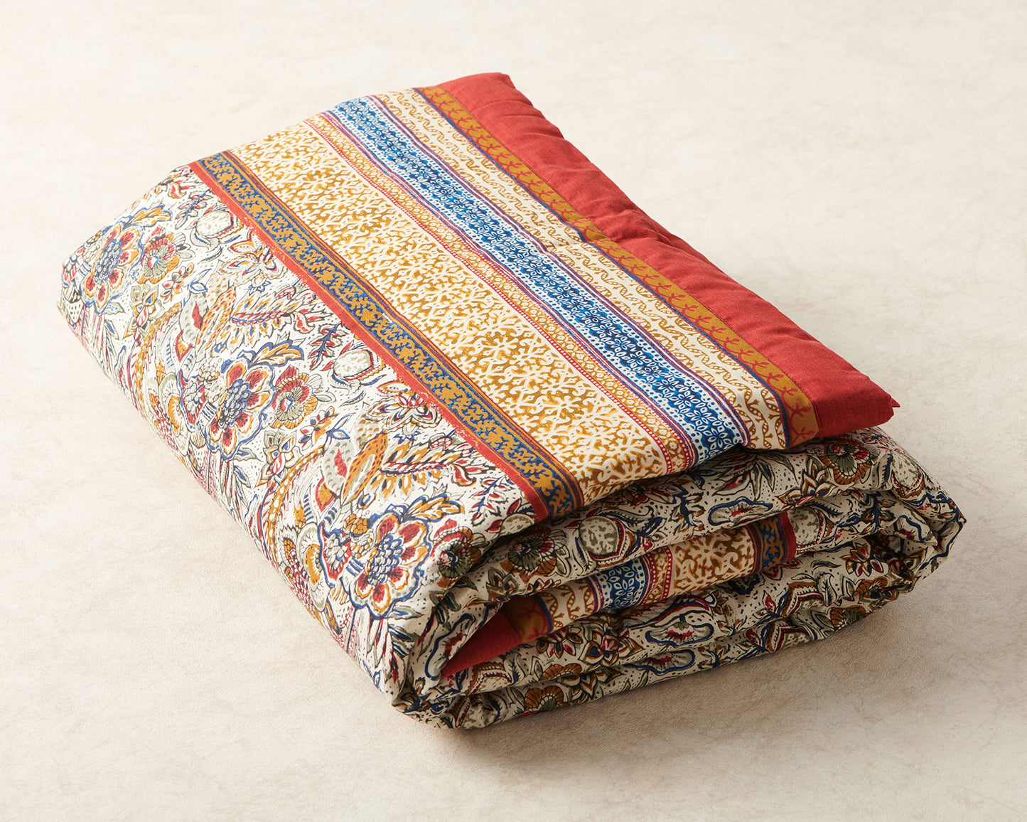 Maison d' Hermine Throw Blanket for Couch Lightweight Soft Warm Breathable Cotton Throw Blankets for Bed Girls Boys Women Men Gifts Sofa Travel Living Room Spring Summer (Jaipur, 60" X 80")