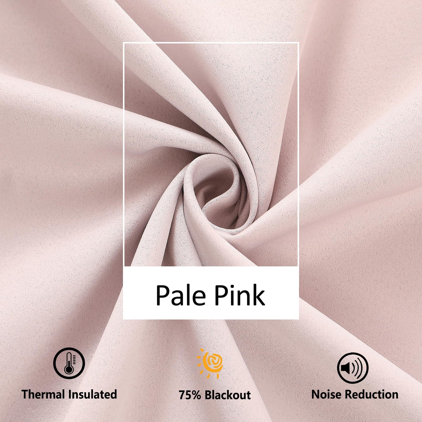 Treatmentex Pompom Blackout Curtains for Bedroom Pink Girls 84 inch Energy Efficient Thermal Insulated Living Room Darkening Curtain Panels for Kitchen Nursery Room 52" w x2 Panels Rod Pocket