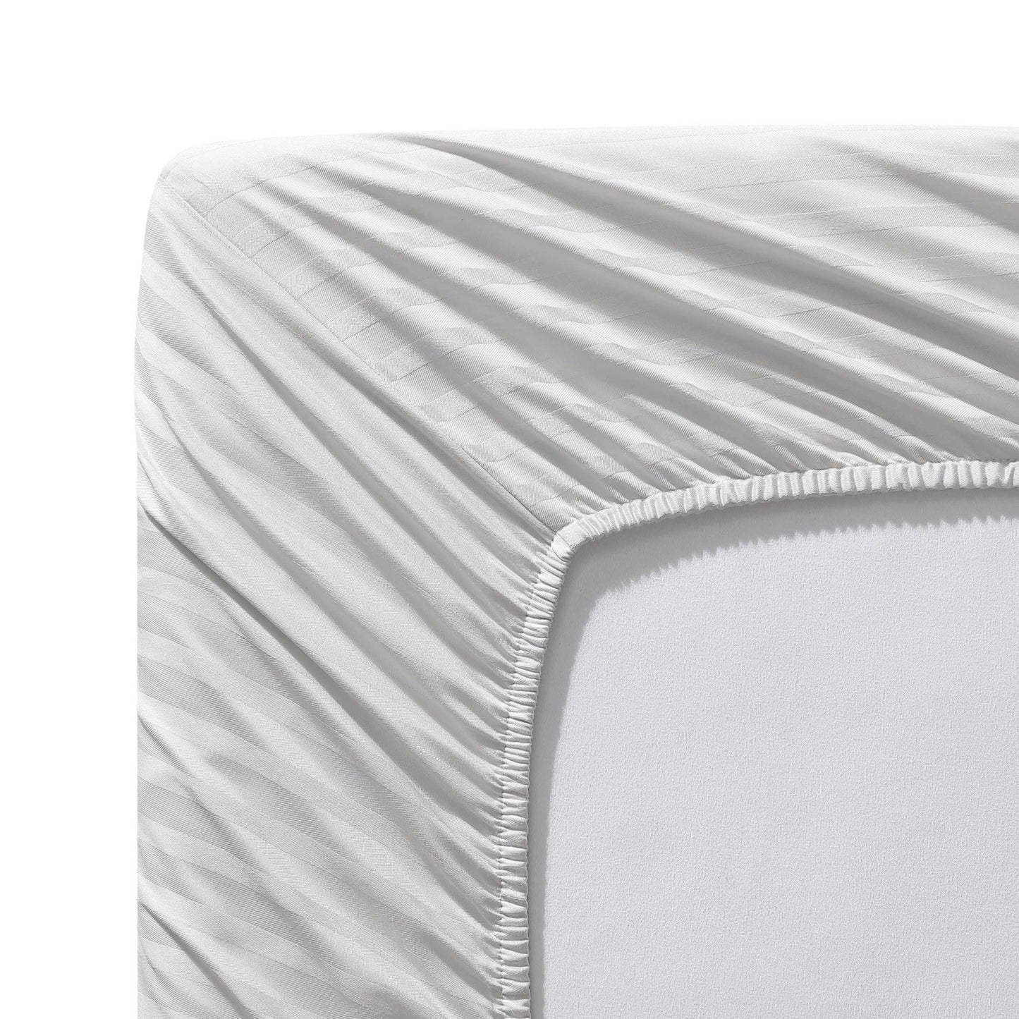 Vera Wang - King Size Sheet Set, Super Soft & Breathable Cotton Bedding, Fade Resistant & Deep Pockets, Bed Sheets with Matching Fitted Sheet & Pillowcases (Dobby Stripe Grey)