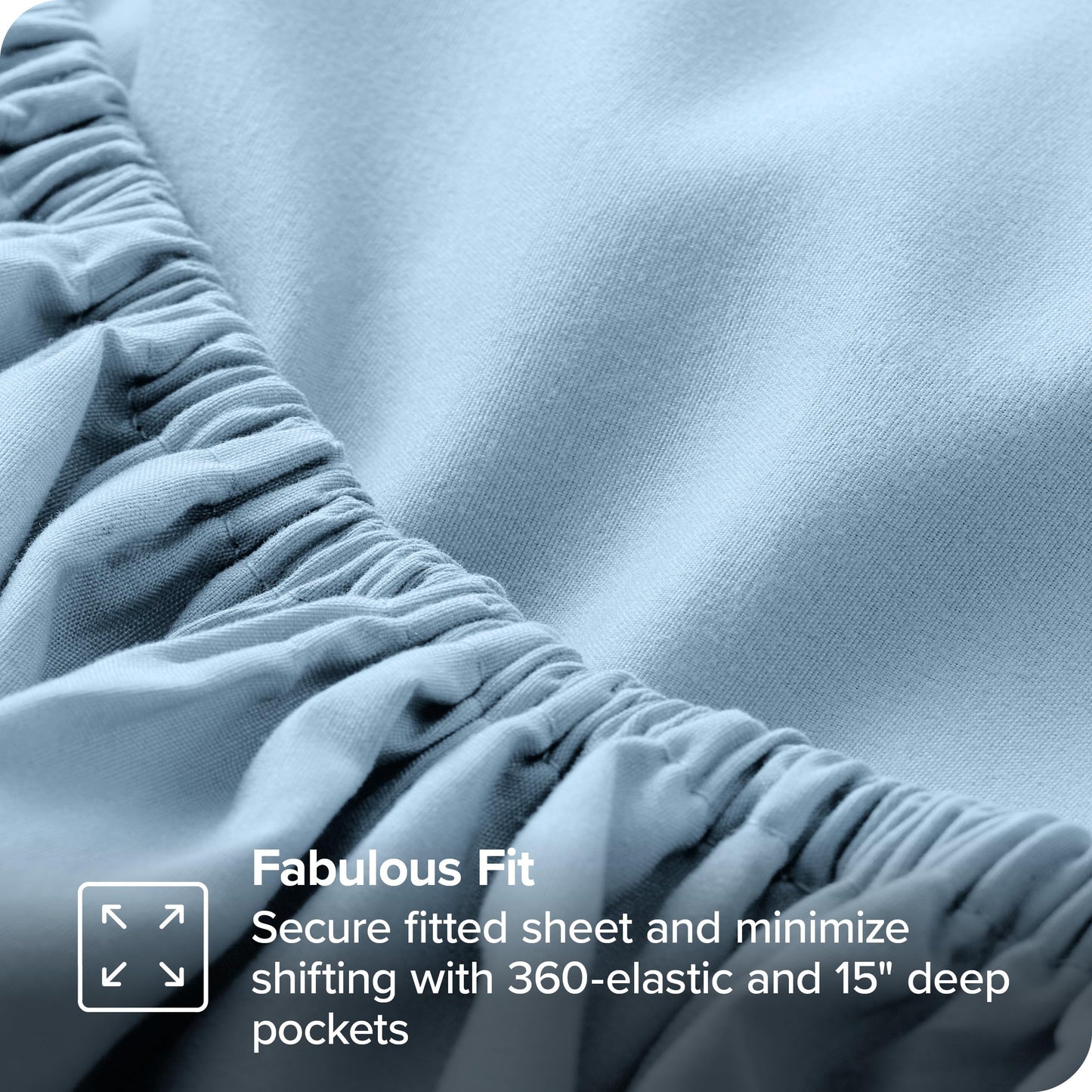 Bare Home Fitted Sheet + Pillowcase Set - Luxury 1800 Ultra-Soft Microfiber - Double Brushed - Deep Pockets - Easy Fit - Fitted Sheet and Pillowcases (Full, Light Blue)